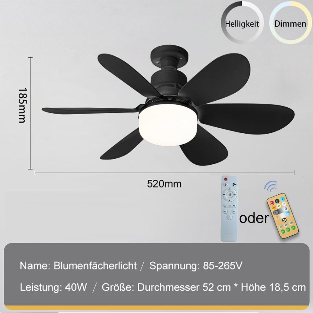 PRIISF LED Pendelleuchte Deckenventilator mit Beleuchtung günstig online kaufen