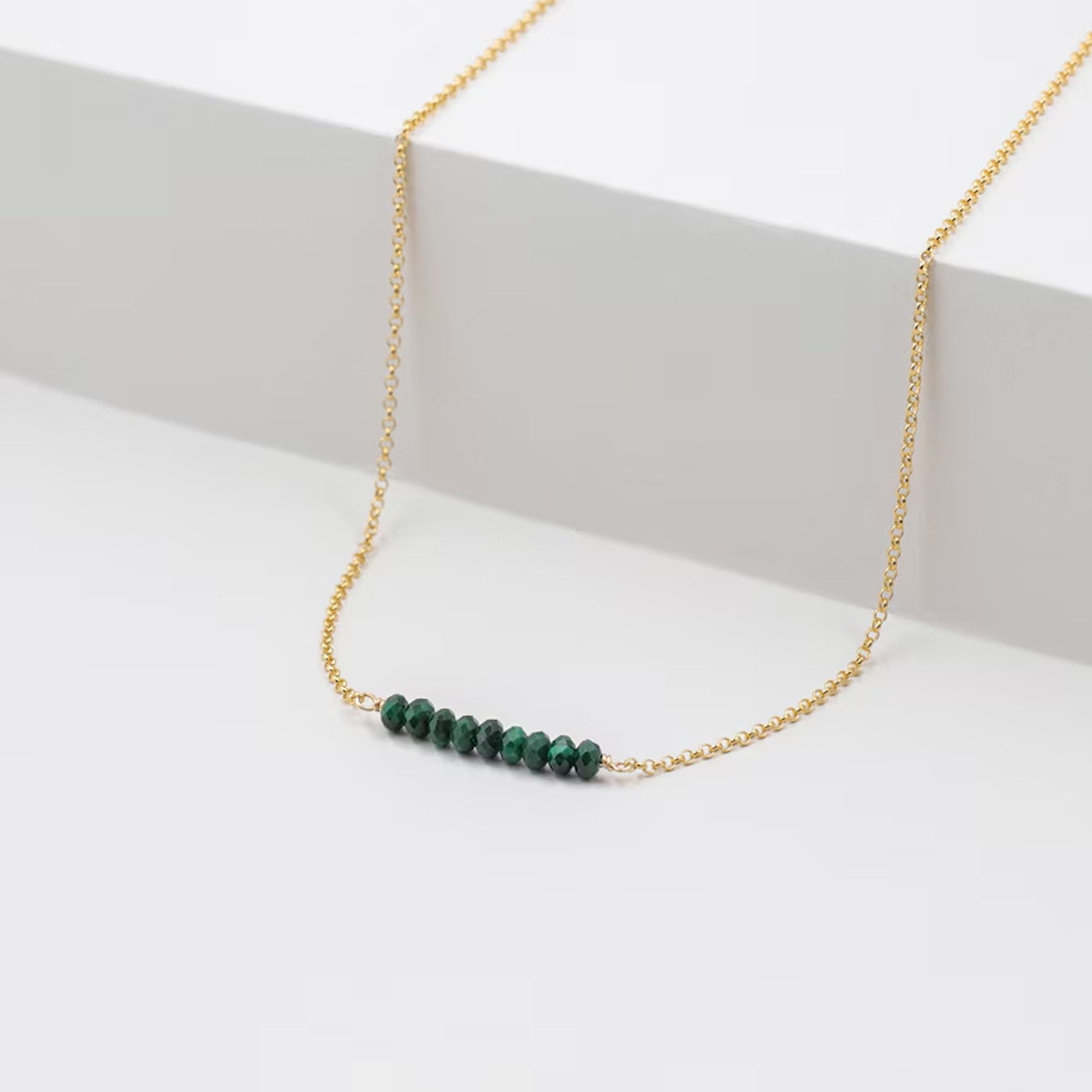 GOLDEN Charm-Kette Elegante Halskette aus Naturstein, günstig online kaufen
