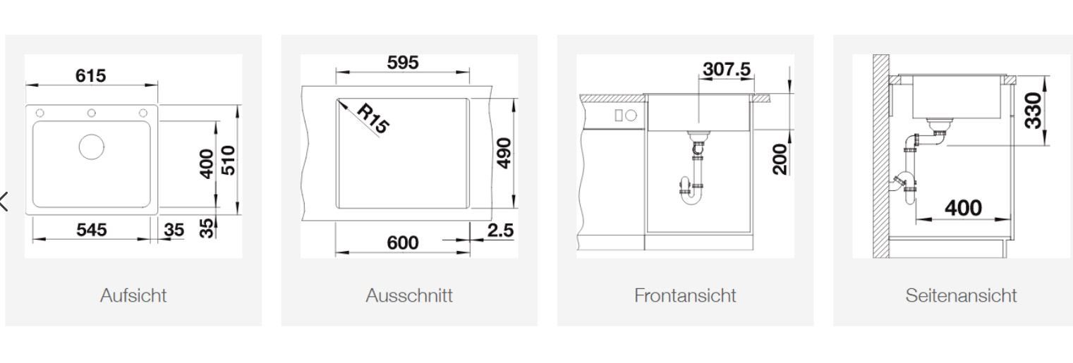 Blanco Einbauspüle NAYA 6 Einbauspüle SILGRANIT günstig online kaufen