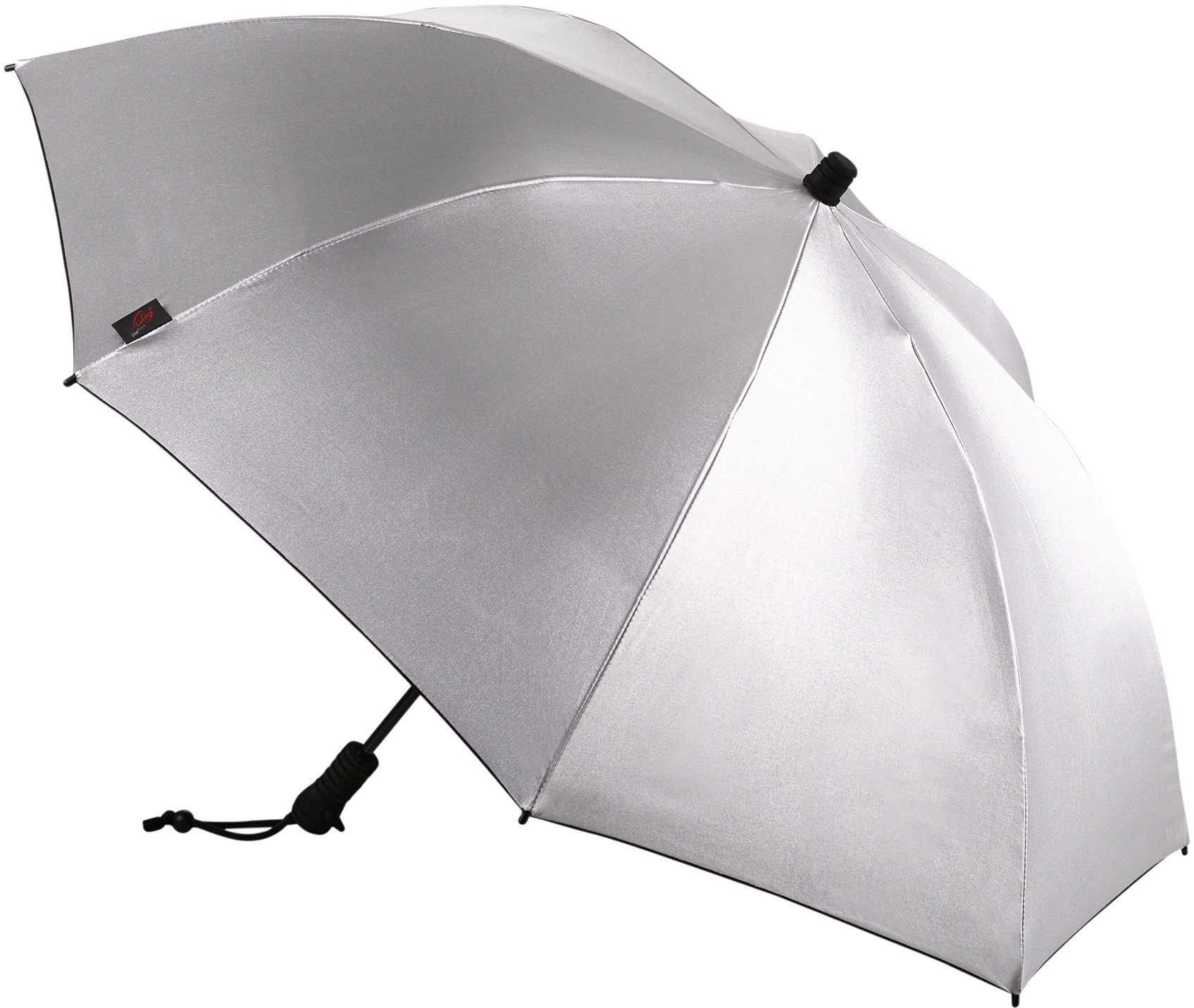 EuroSCHIRM® Stockregenschirm Swing liteflex, mit extra 50+, UV-Lichtschutzfaktor silber, leicht