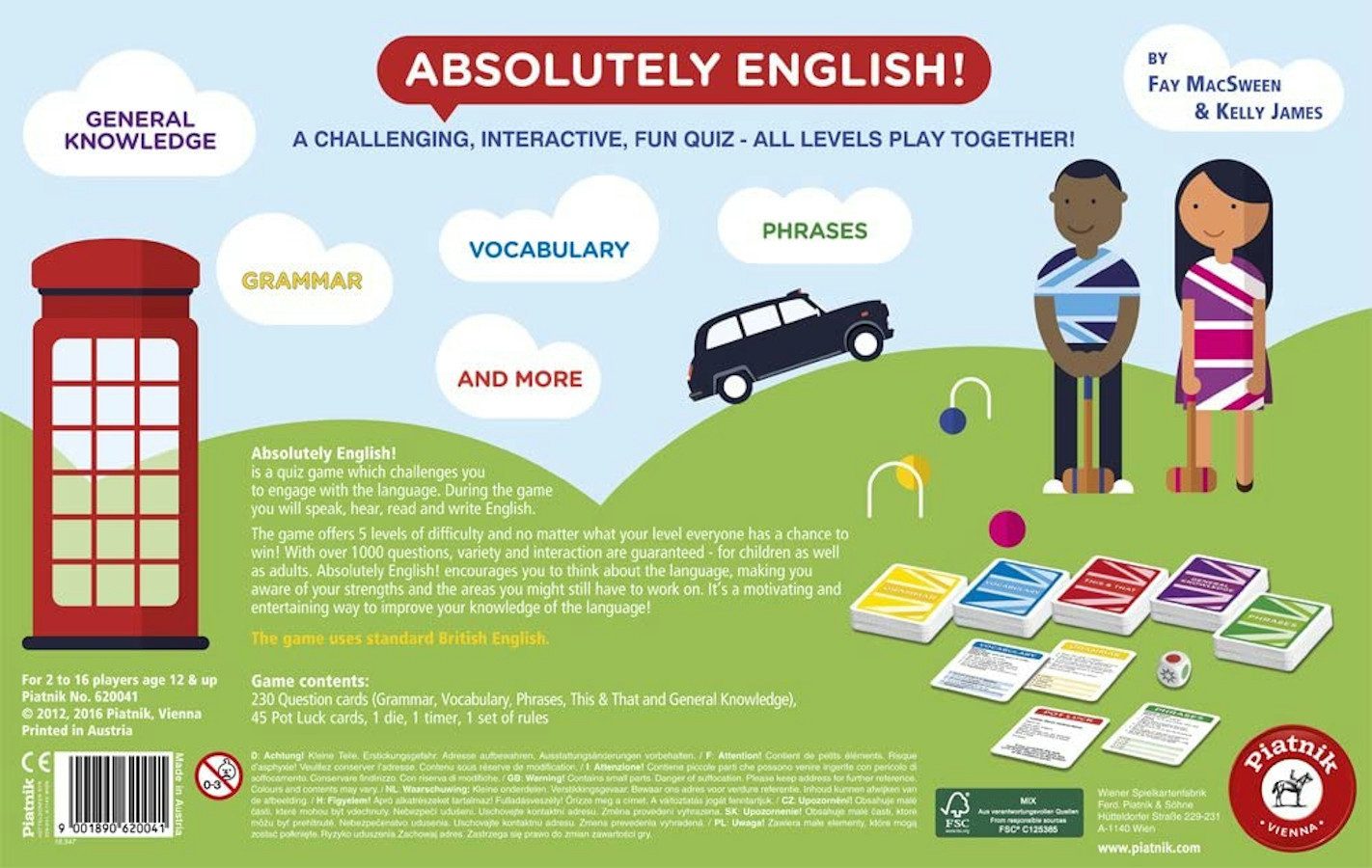 Piatnik Spiel Absolutely English Neuauflage, Wissenspiel