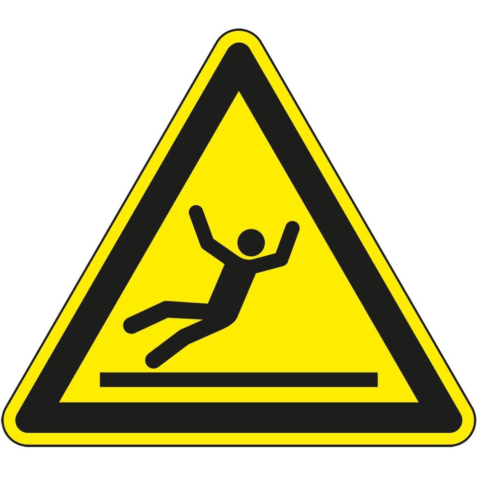 Hinweisschild Warnschild Warnung vor Rutschgefahr, ASR/ISO, Kunststoff, SL 200mm