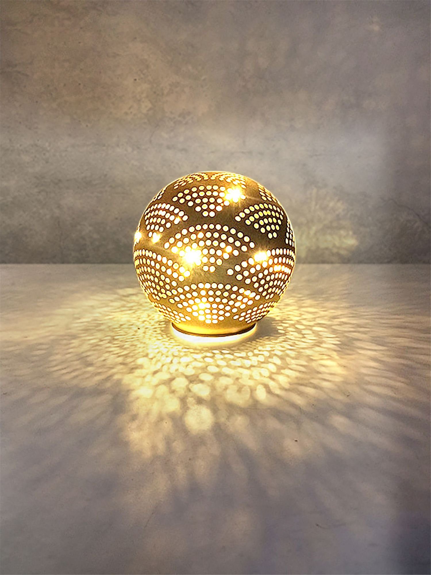 BURI LED Dekolicht »LED-Deko-Kugel 12cm warmweiß Licht Tischdeko Dekolampe  Glaskugel Beleuchtung«