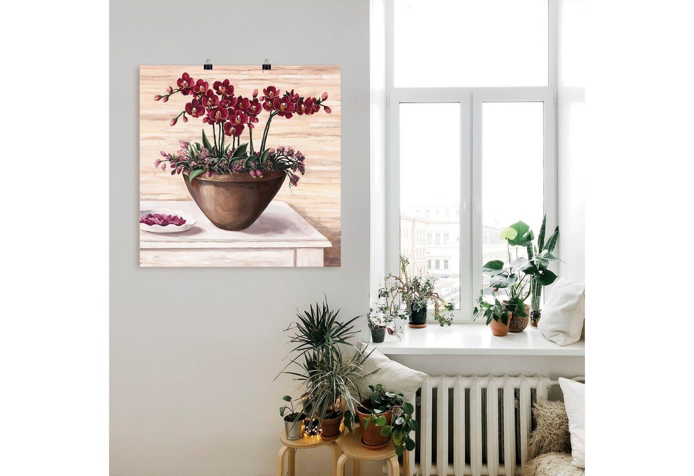 Artland Wandbild »Orchideen in Bordeaux«, Blumen (1 Stück), in vielen Größen & Produktarten - Alubild / Outdoorbild für den Außenbereich, Leinwandbild, Poster, Wandaufkleber / Wandtattoo auch für Badezimmer geeignet-HomeTrends