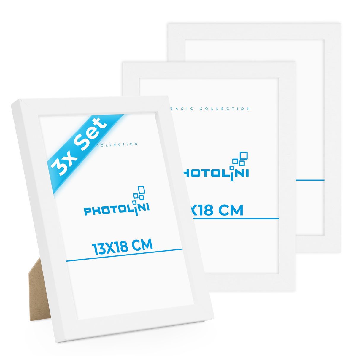 PHOTOLINI Bilderrahmen 3er Set, stabiles MDF-Holz, mit Acrylglas, extra Zub günstig online kaufen