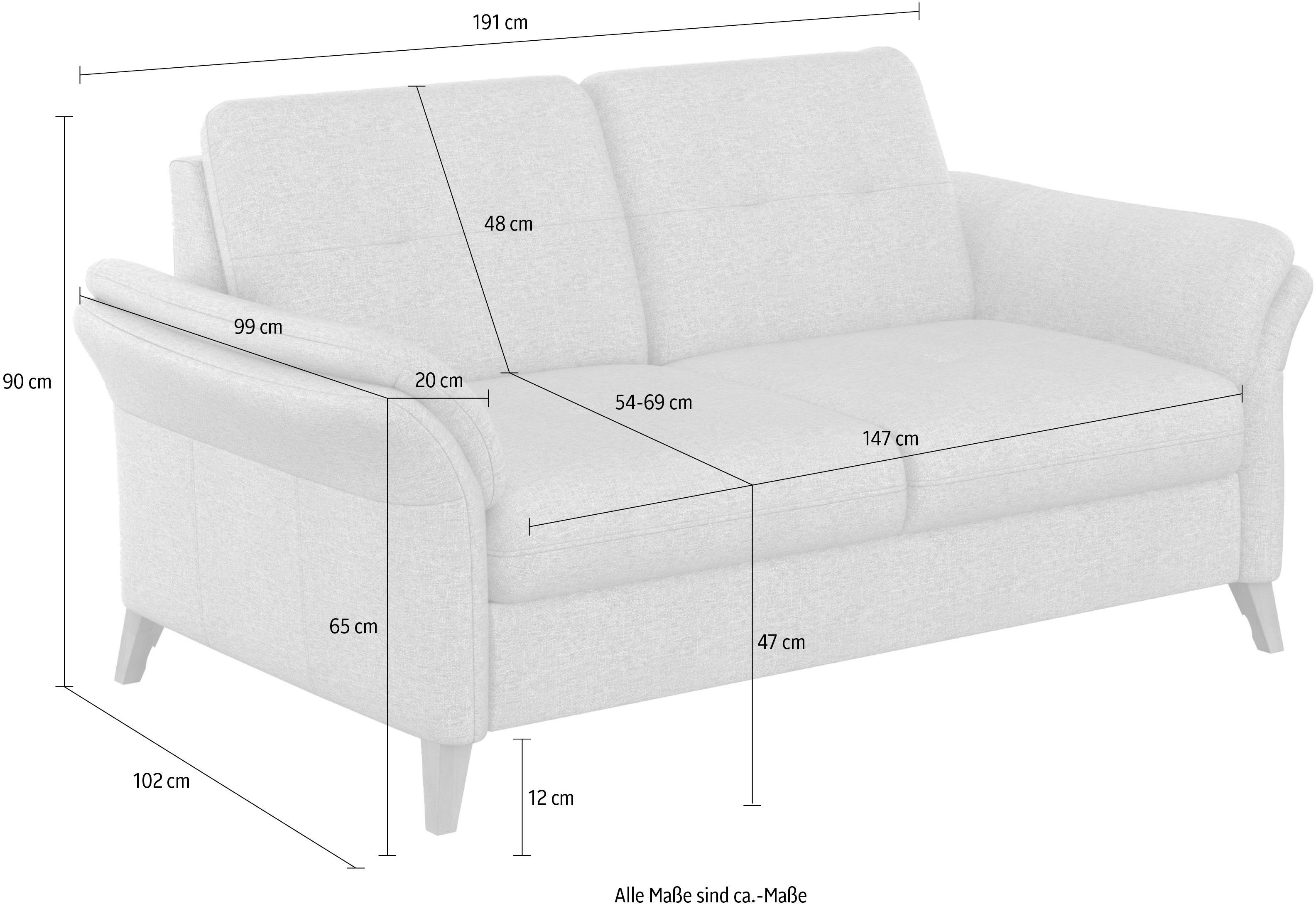 Göteborg, und Federkern inklusive Sitztiefenverstellung 3-Sitzer sit&more