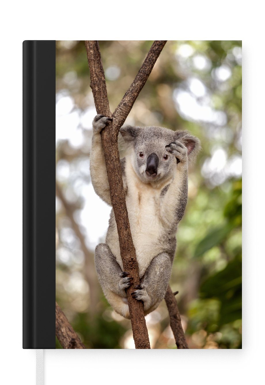 MuchoWow Notizbuch Koala - Äste - Tier - Kinder - Jungen - Mädchen, Journal, Merkzettel, Tagebuch, Notizheft, A5, 98 Seiten, Haushaltsbuch