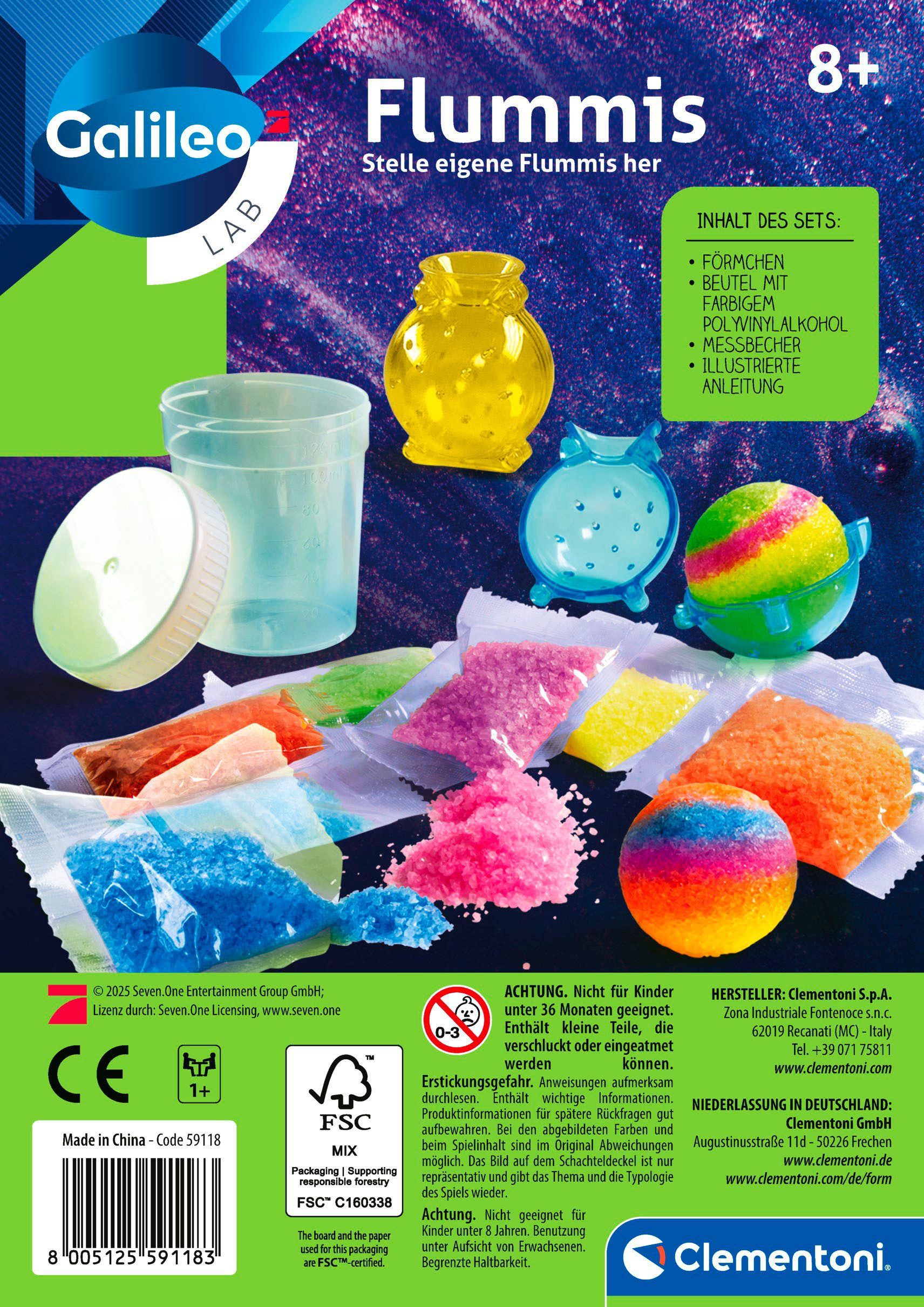 Clementoni® Experimentierkasten Galileo, Flummis, Made in Europe