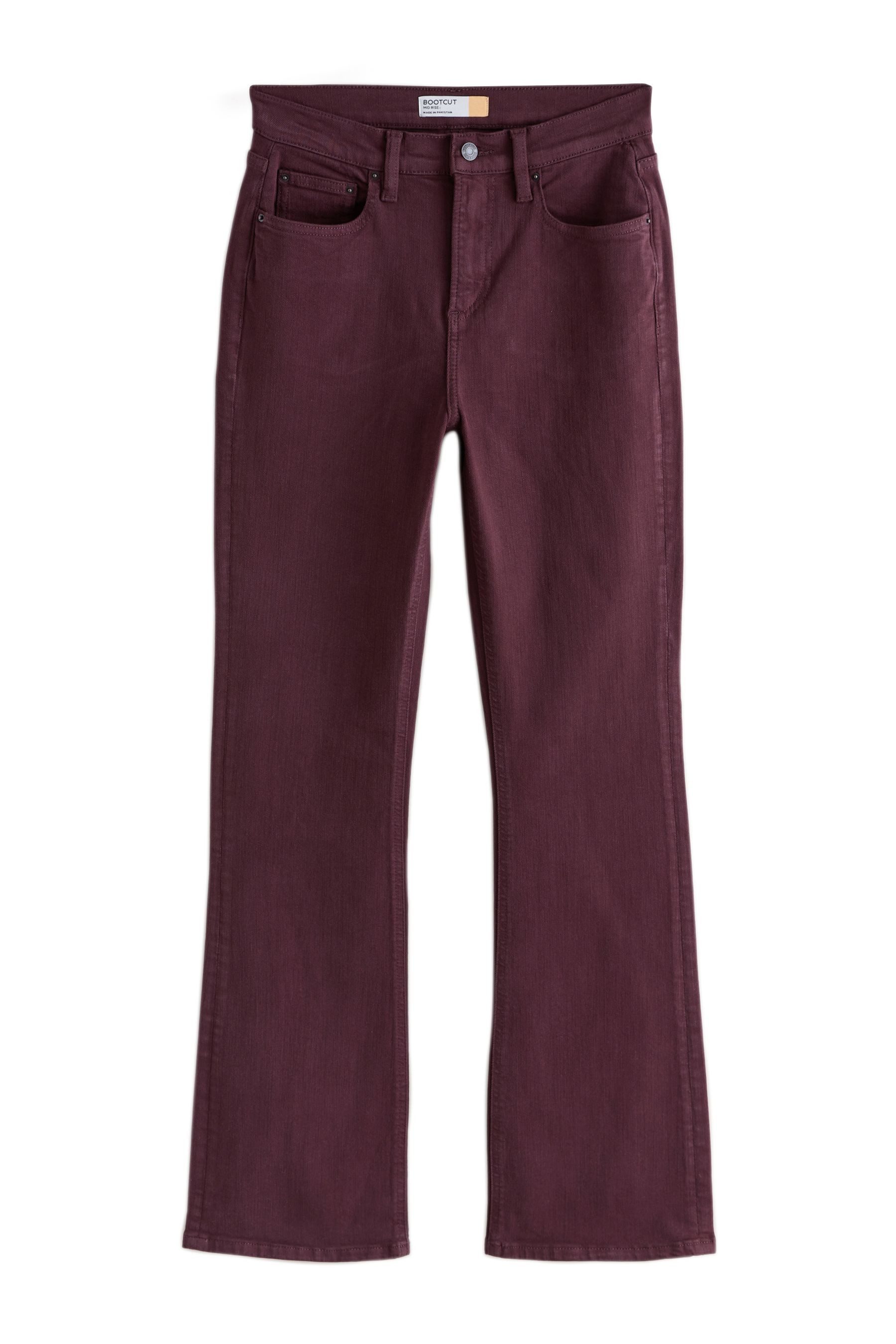 Next Bootcut-Jeans Bootcut Stretchjeans, mittelhoher Bund, Kurzgröße (1-tlg)