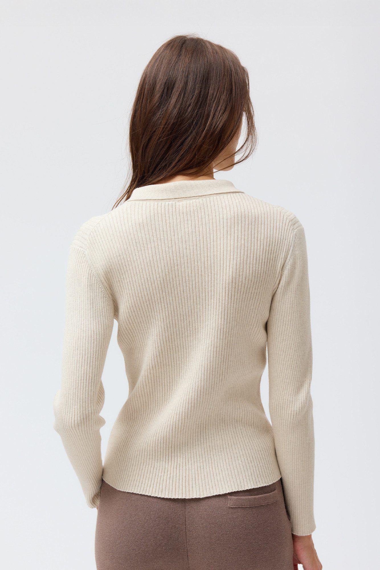People Wear Organic Strickjacke grau mélange GOTS zertifiziert – Bild 2 von 5