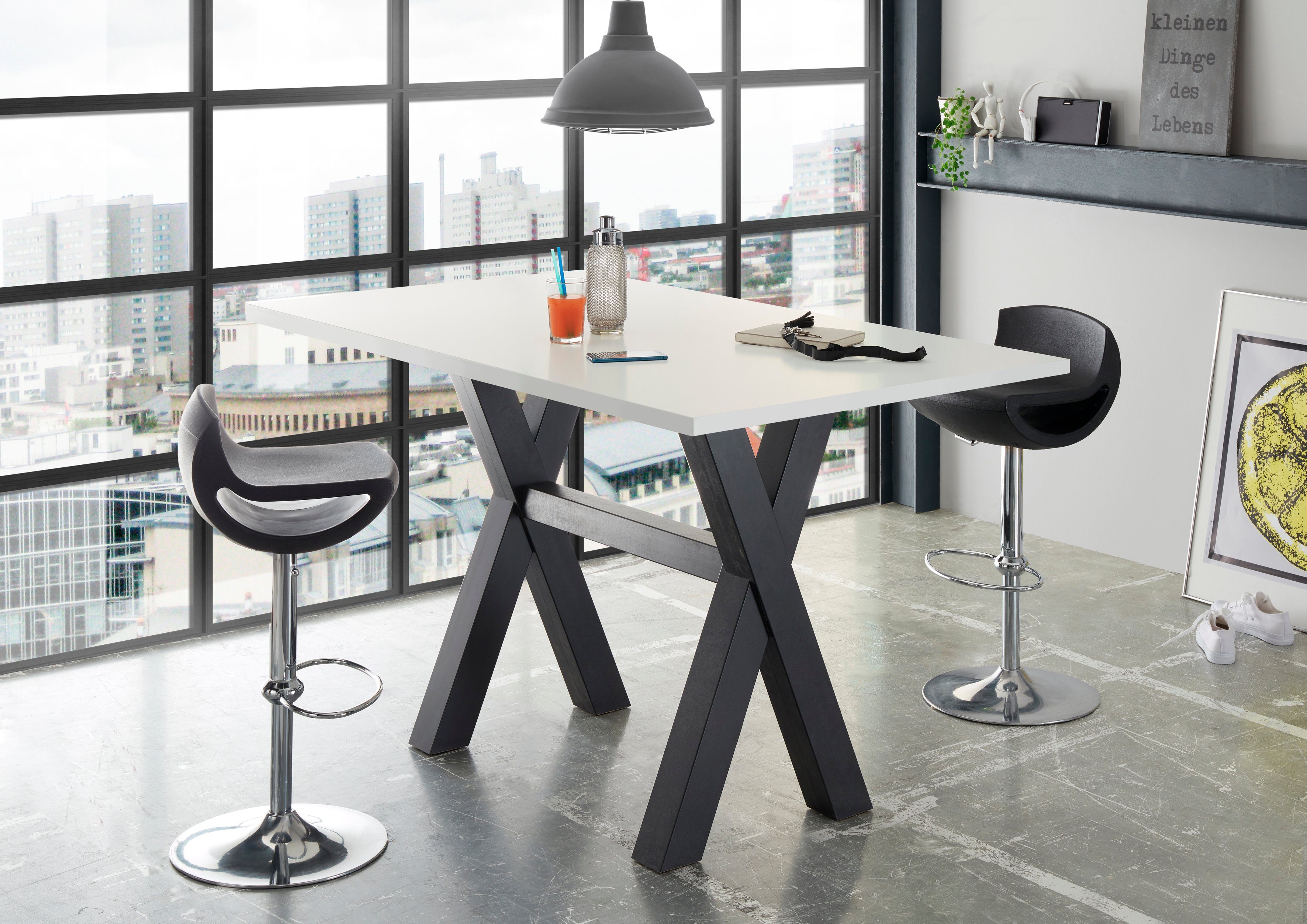 Mäusbacher Bartisch, Gestell in X-Form (Breite günstig online kaufen