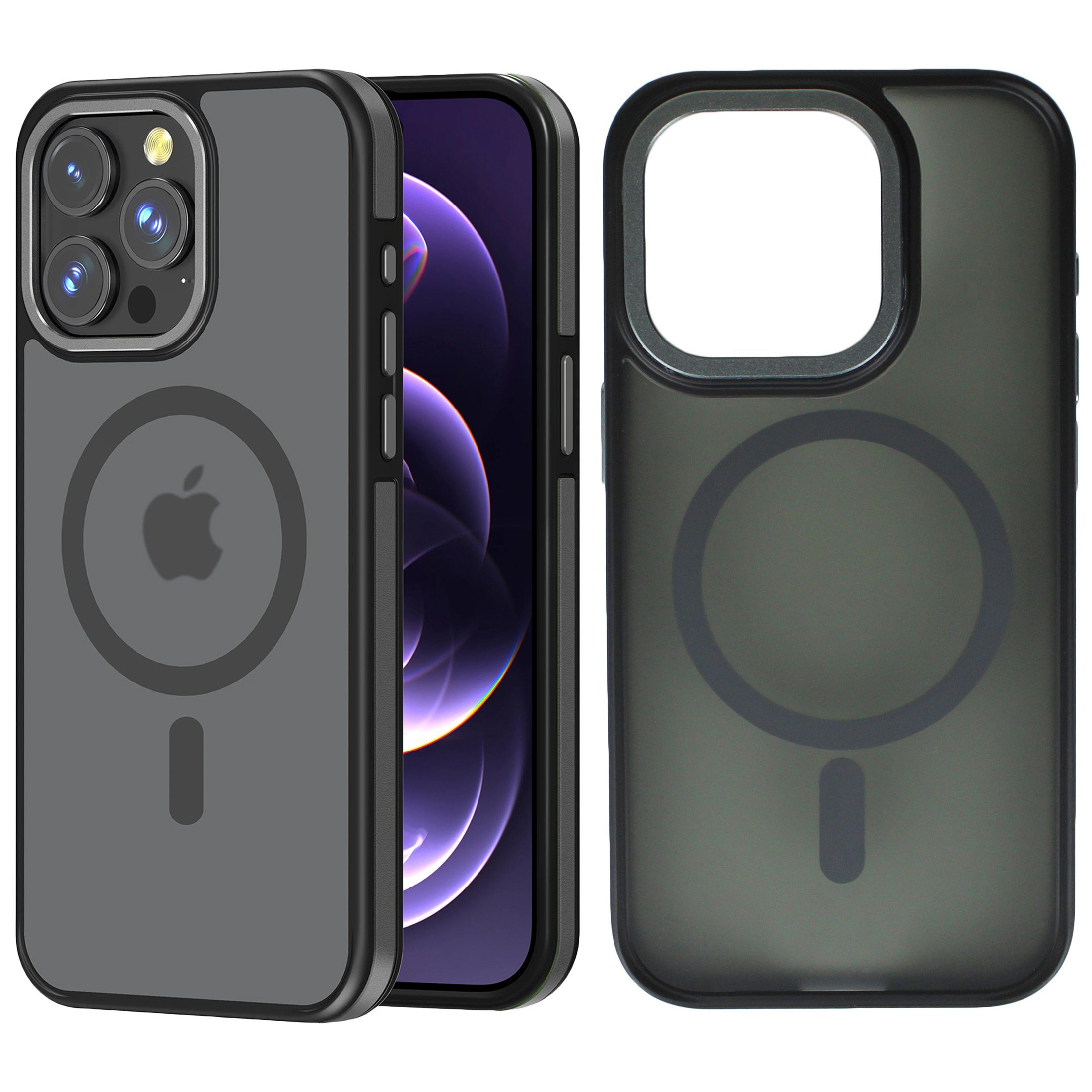 iPhone 12 mini - 360 Grad PanzerGlas Alu Case mit Magnet-Technologie -  MagSafe Series - rot