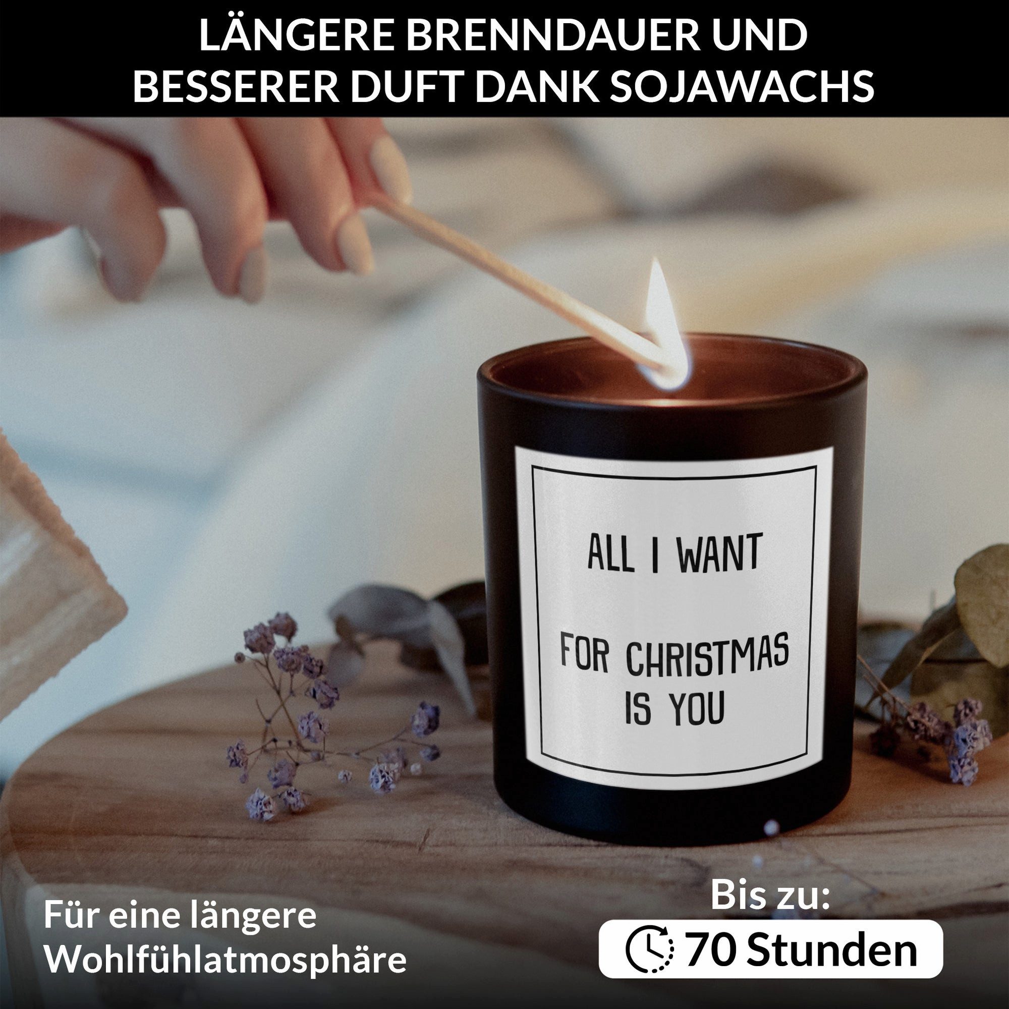 22Feels Duftkerze HANDGEMACHT Zitrus Frauen Geschenk Weihnachten Deko Glas, MADE IN GERMANY, Europäisches Sojawachs, Bambusdeckel und Glas, Vegan