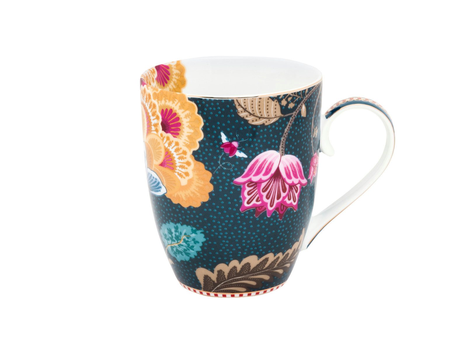 PiP Studio Becher Fantasy Denim Blue Henkelbecher 0,35l, Porzellan von PiP Studio