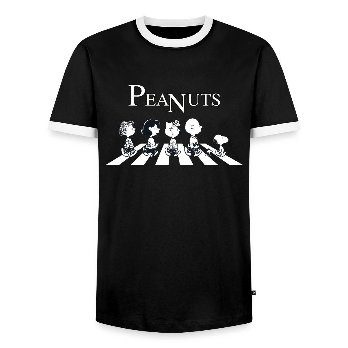 Spreadshirt T-Shirt Peanuts and Friends Abbey Road Männer Kontrast T-Shirt (1-tlg)