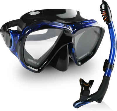 Daskoo Schnorchel Taucherbrille Schnorchelset Erwachsene Schnorcheln Set, Anti-Leck & Anti-Fog Tauchmaske Professionelle Schnorchelausrüstung