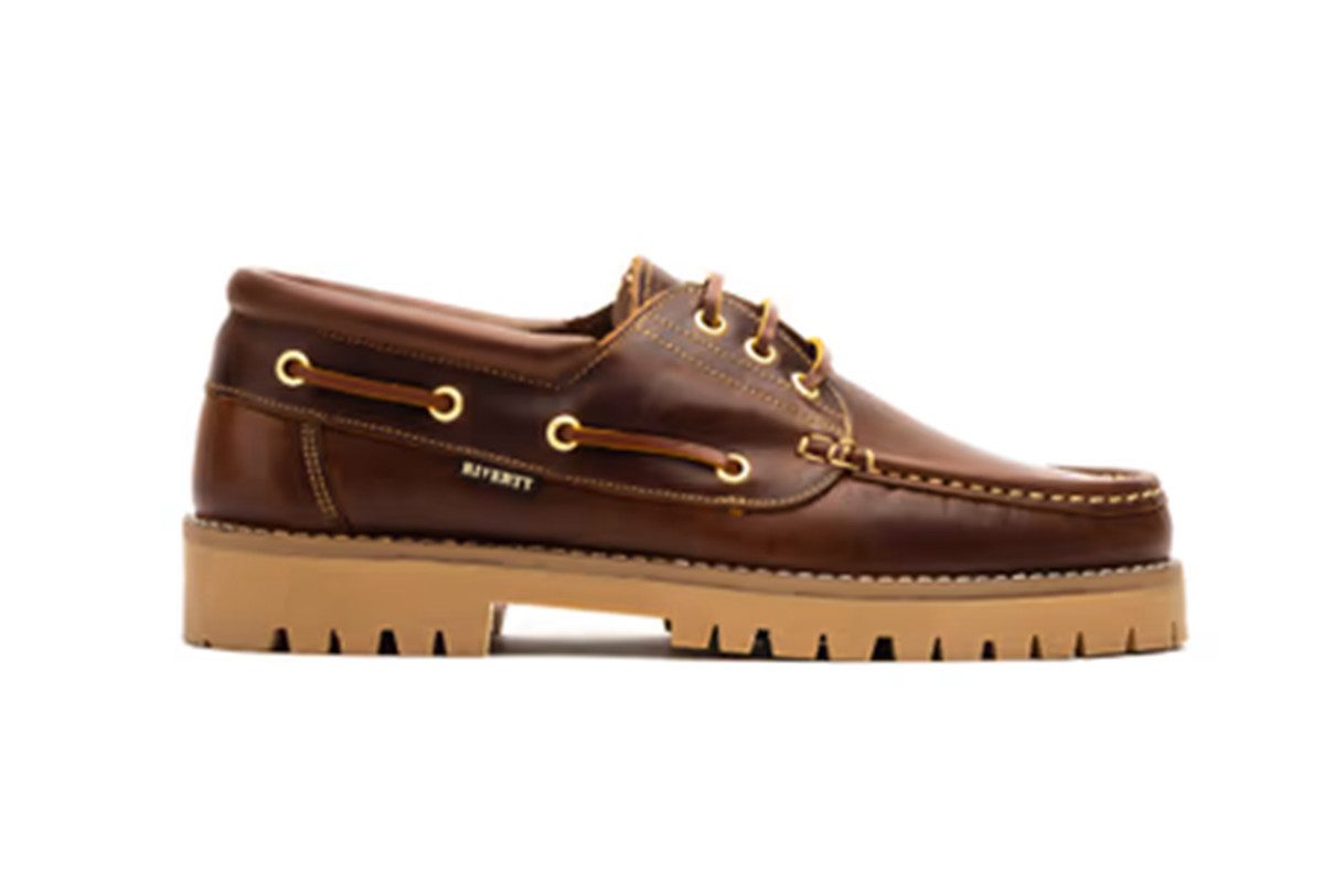 Riverty Authentic Classic Herren Bootschuh, Leder Braun Bootsschuh