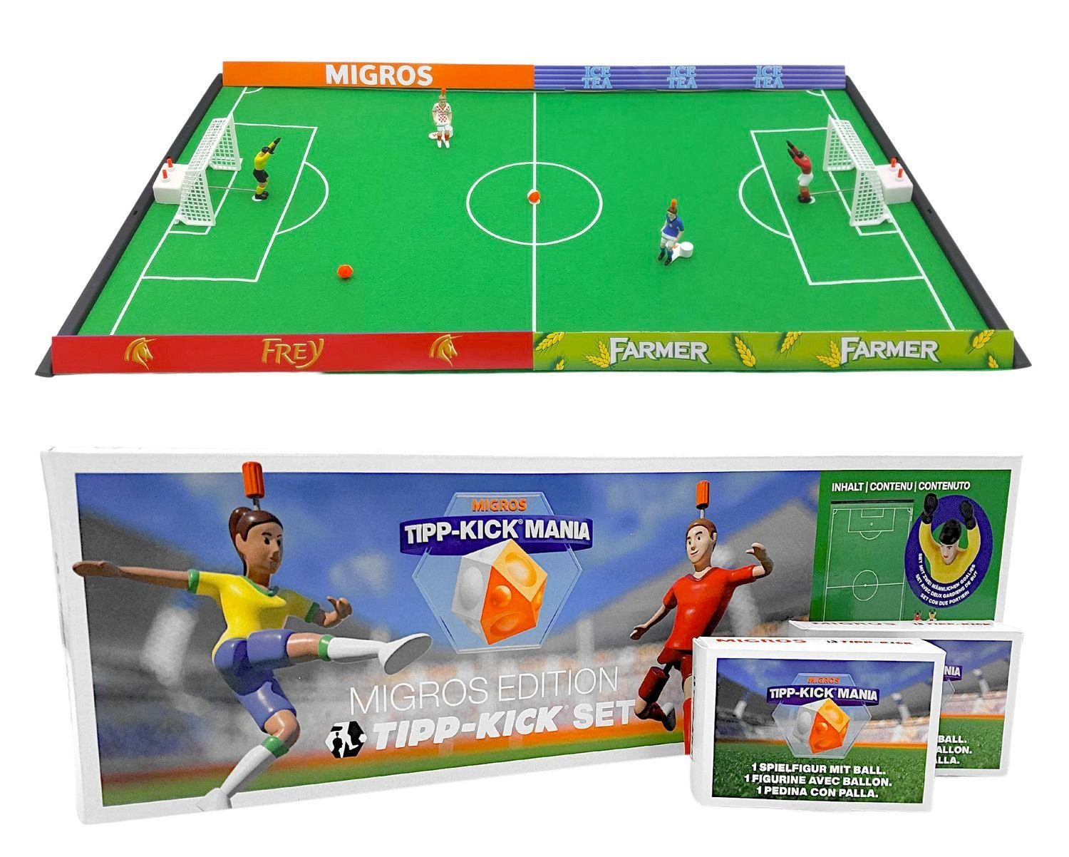 Tischfußballspiel Tipp-Kick Mania Spieleset Migros Tischfußball Kicker Spieler Spieleset
