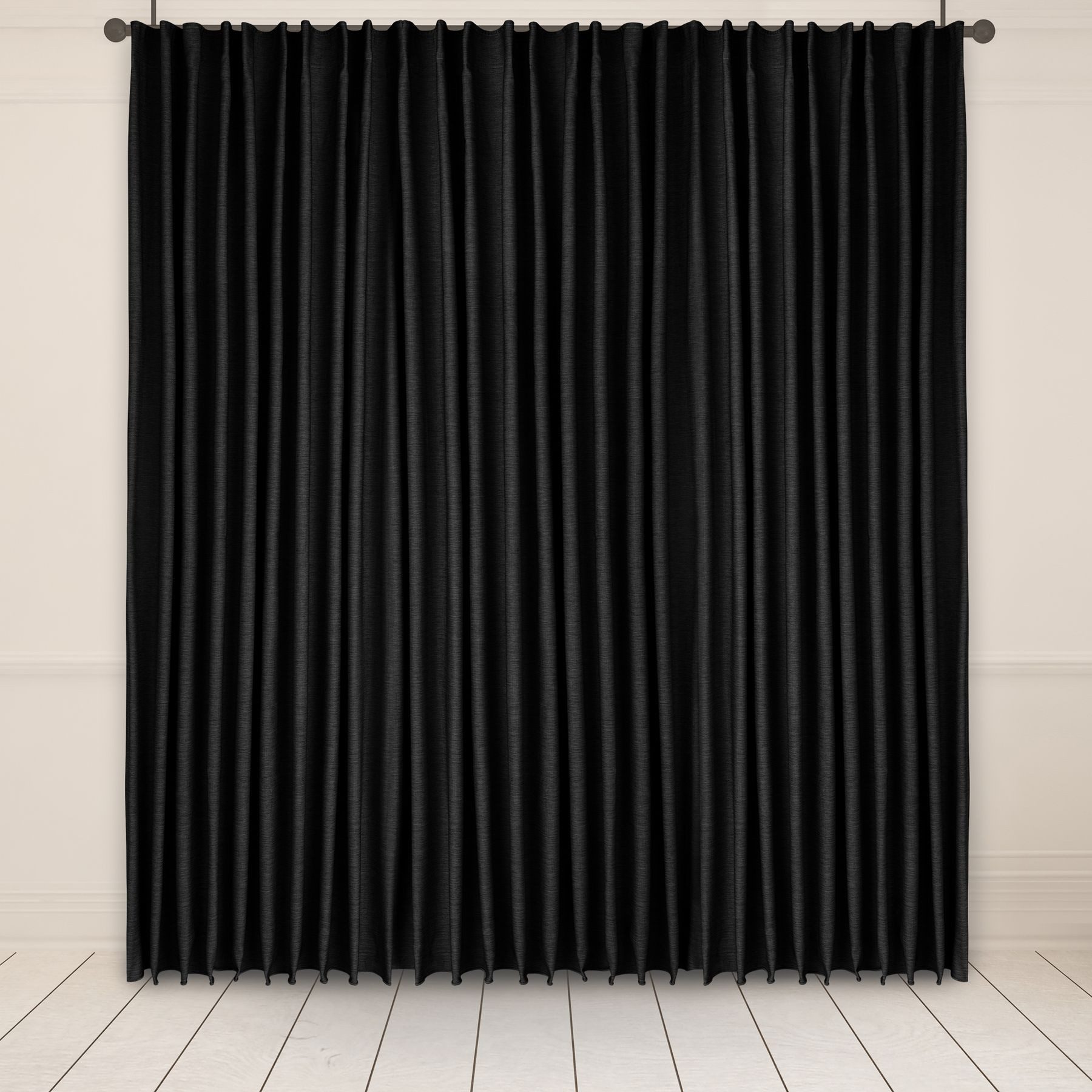 Asphald Gardine Übergardine Thermogardine in Anthrazit auf Maß 1:2,5 1er Falte (1 St), Faltenband, St.Br 200cm f.Breite 80cm
