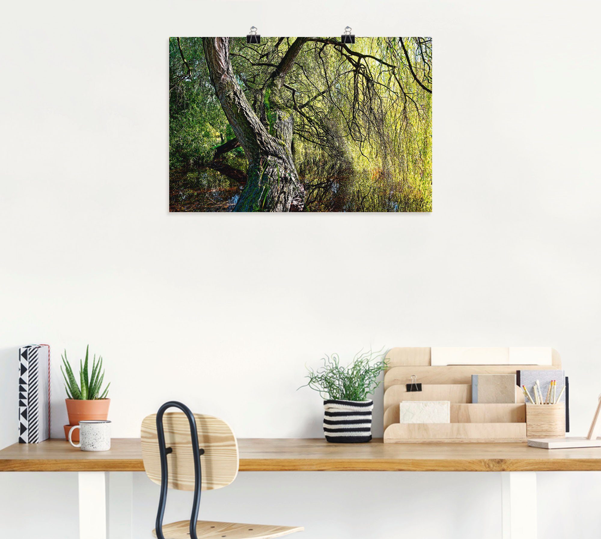 in versch. Größen Baumbilder Wandaufkleber Leinwandbild, Alubild, oder Weidenbaum, (1 Artland Poster St), als Wandbild