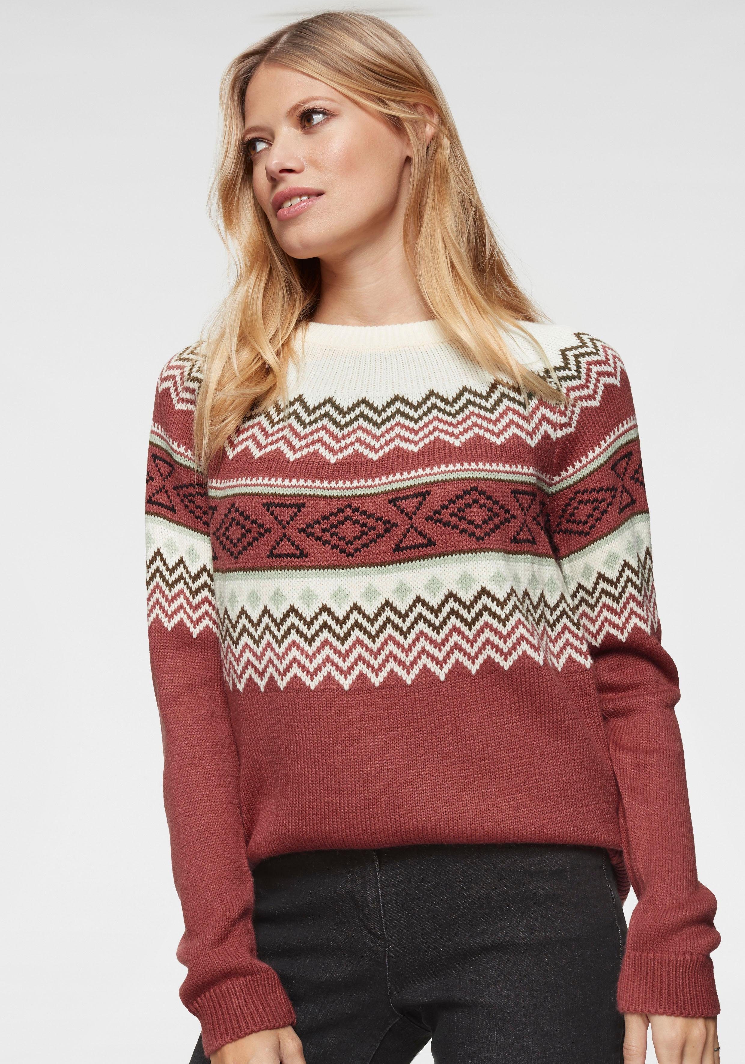 Aniston CASUAL Rundhalspullover mit Zopfmuster Aniston CASUAL Rundhalspullover mit Zopfmuster
