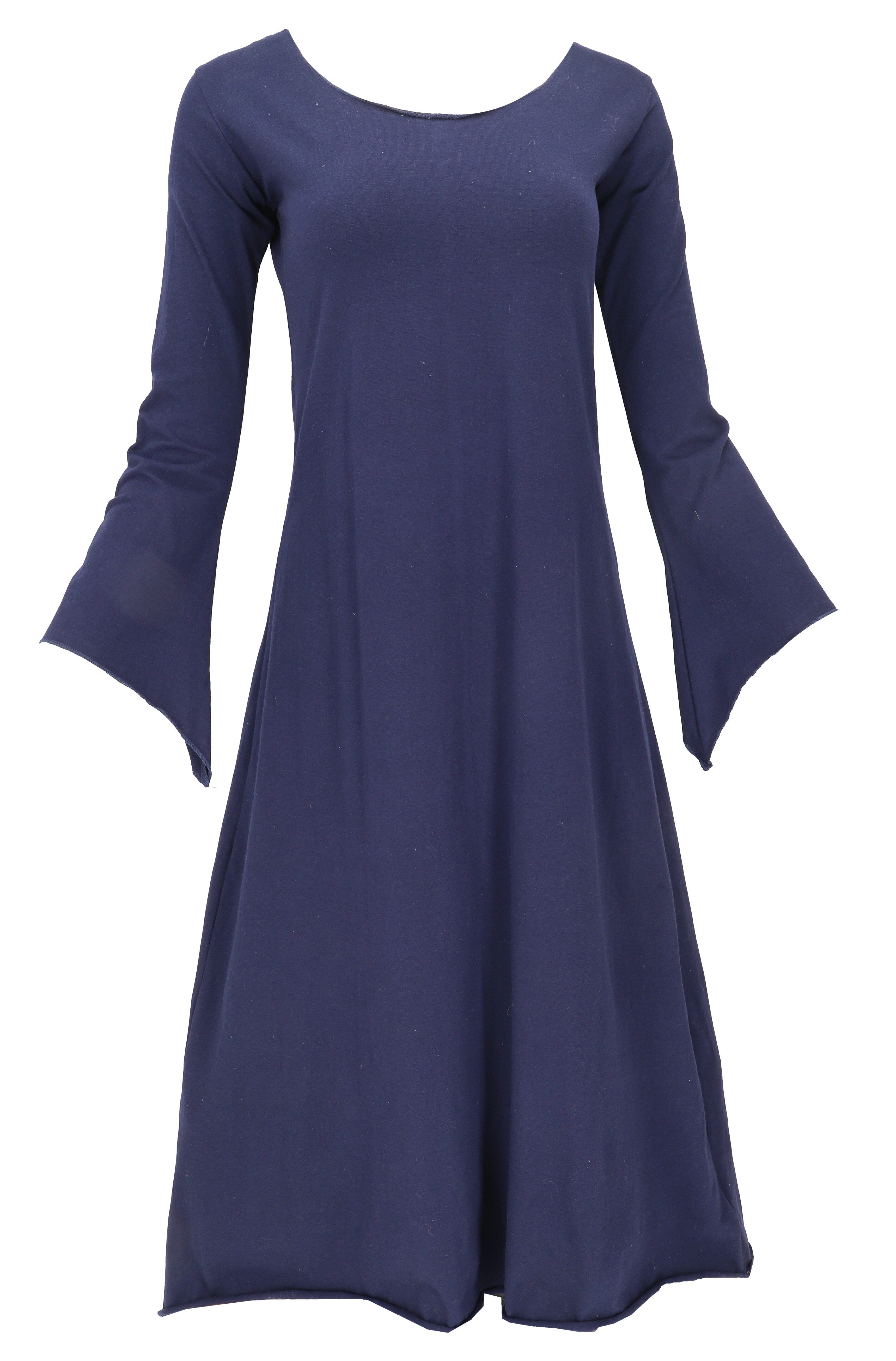 Guru-Shop Midikleid Schmal geschnittenes Elfenkleid, Mittelalter.. alternative Bekleidung