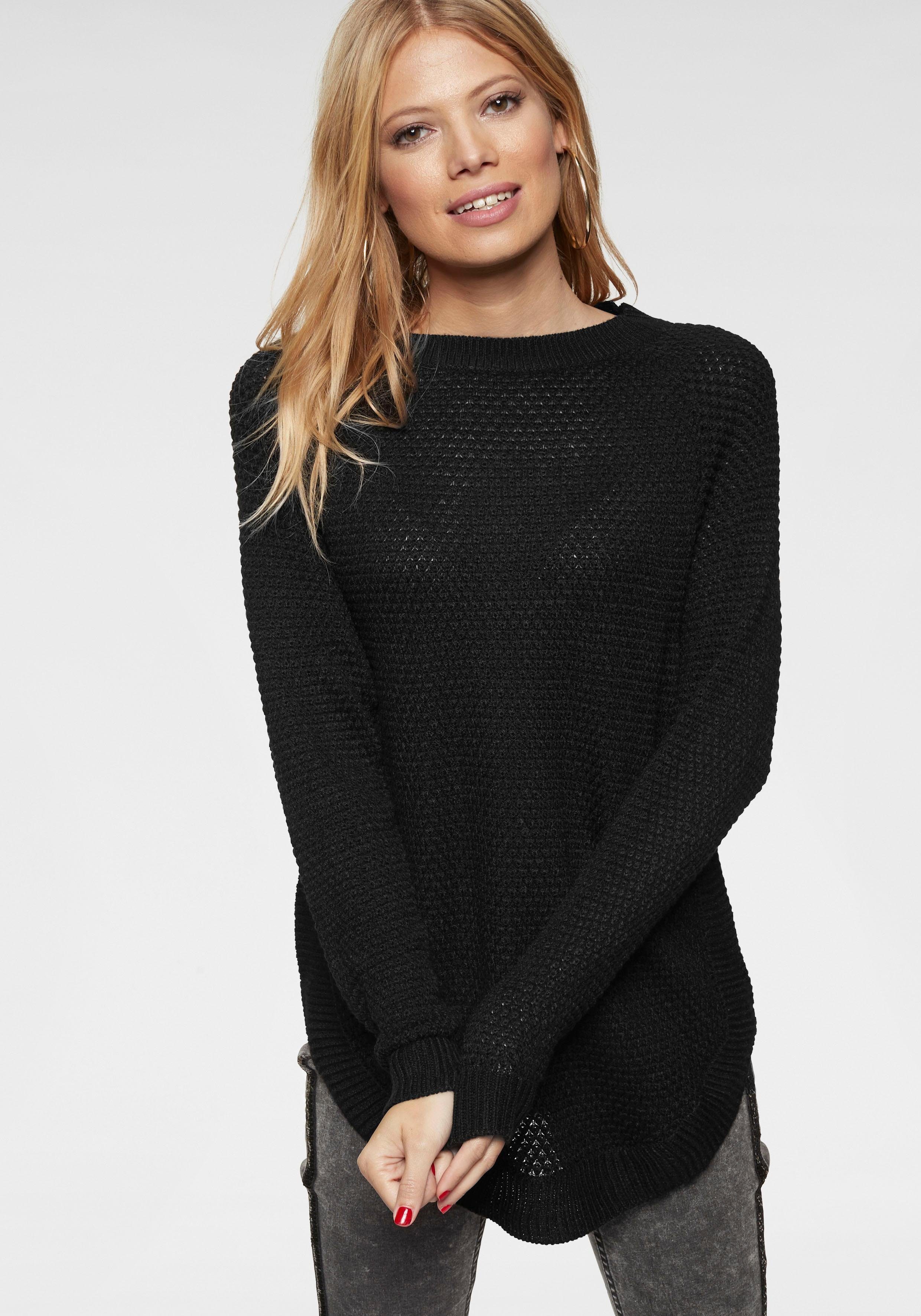 Damen Bekleidung Pullover und Strickwaren Pullover Aniston CASUAL Baumwolle Pullover in Schwarz 
