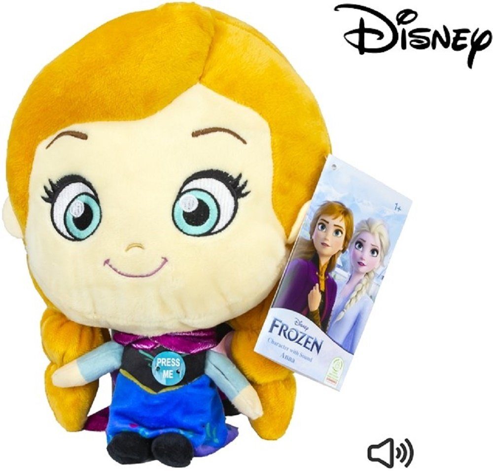 Disney Kuscheltier Plüschtier Plüsch Anna frozen Eiskönigin Kuscheltier XXL Plüsch 27 cm (1-St), Super weicher Plüsch Stofftier Kuscheltier für Kinder zum spielen