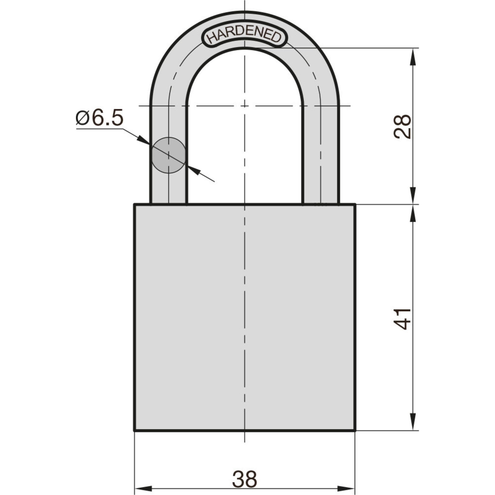 BASI Vorhängeschloss Vorhangschloss, (Spar-Set, 1-tlg), Breite 40 mm, Aluminium, Stahlbügel, VS, gravurfähig, Schwarz