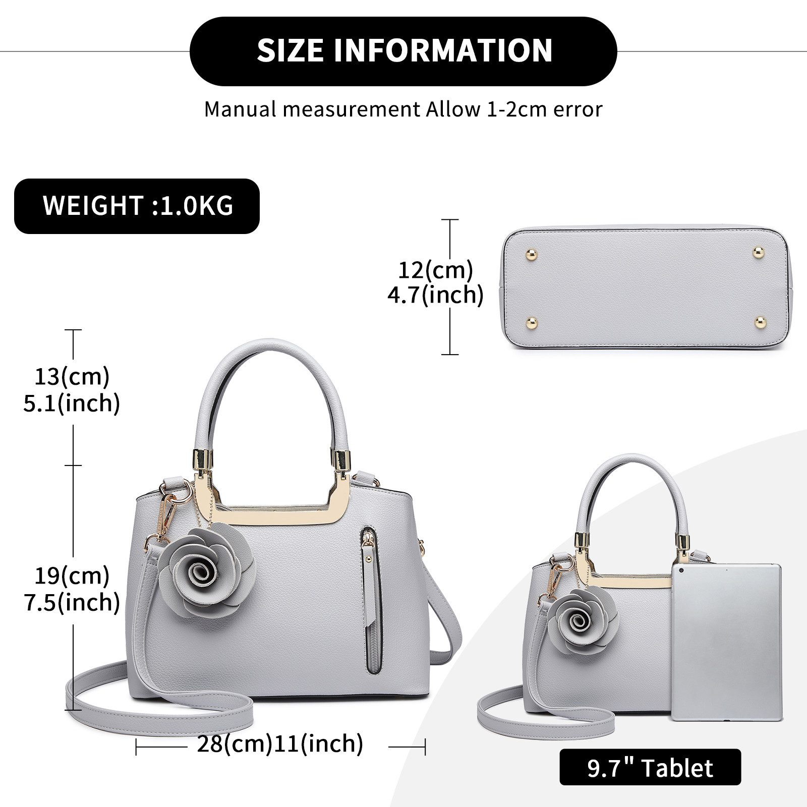 Miss Lulu Handtasche Damen Blumen-Design Henkeltasche günstig online kaufen