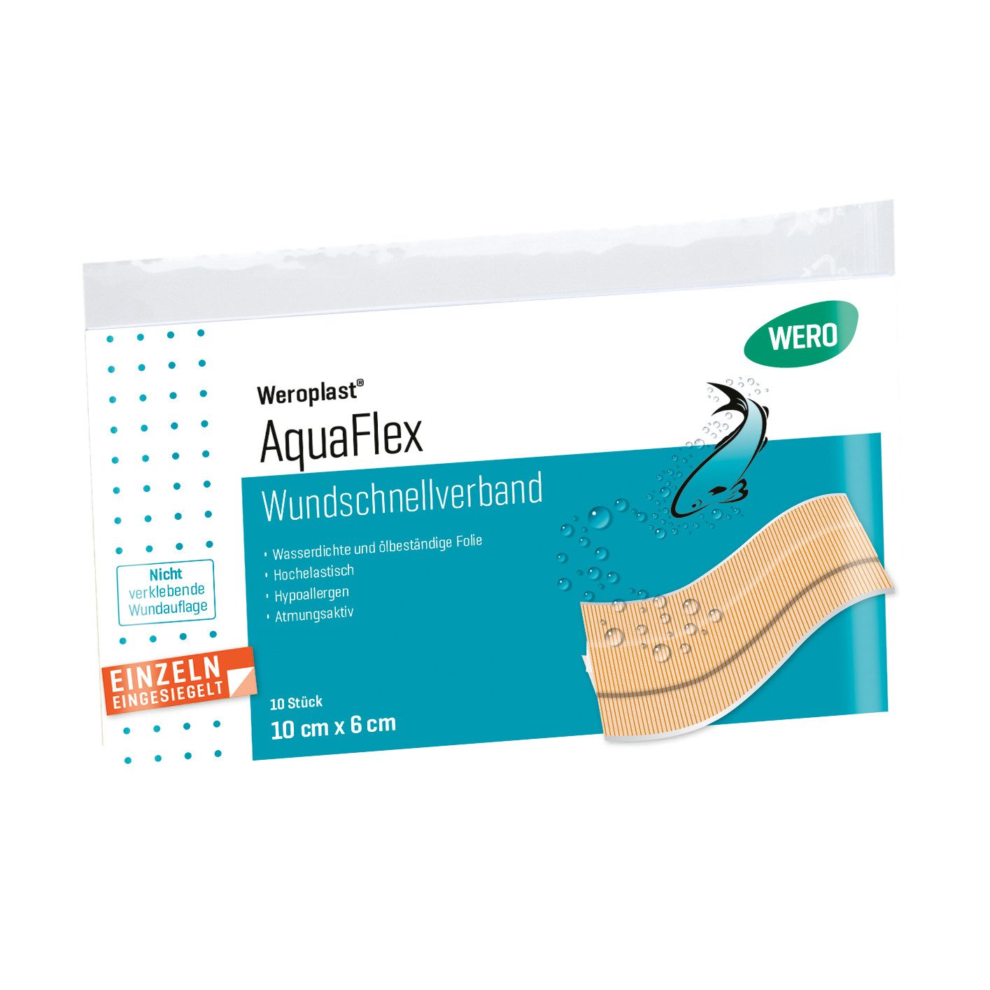 Weroplast® Wundpflaster AquaFlex Wundschnellverband (10 St), Wundschnellverbände