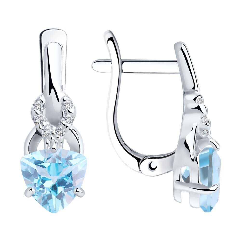 Secretforyou Creolen-Set Ohrringe Creolen 925 Silber Topas Zirkonia Steine Echtschmuck