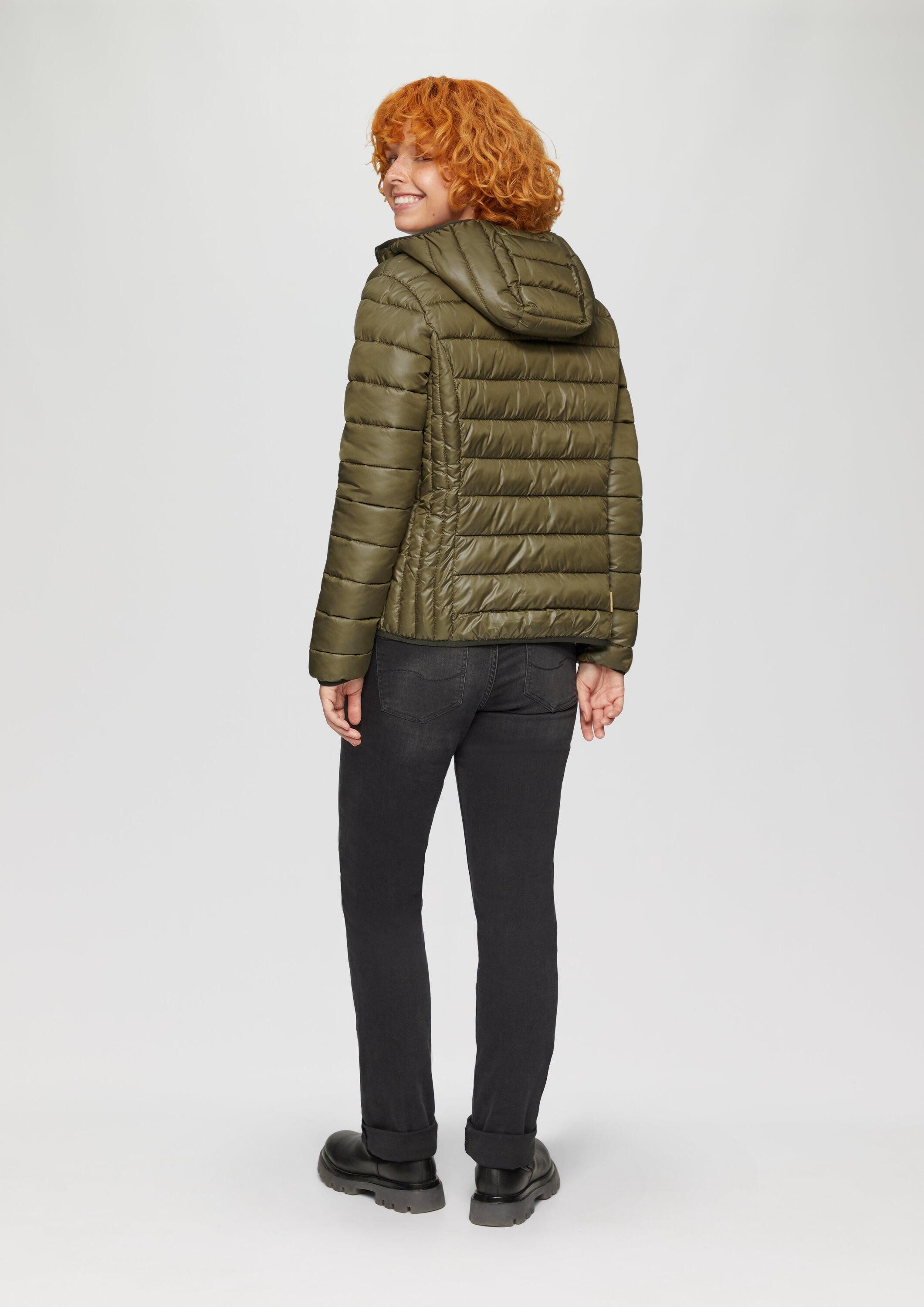 QS Winterjacke Outdoor-Jacke Leicht wattierte Steppjacke mit Kapuze