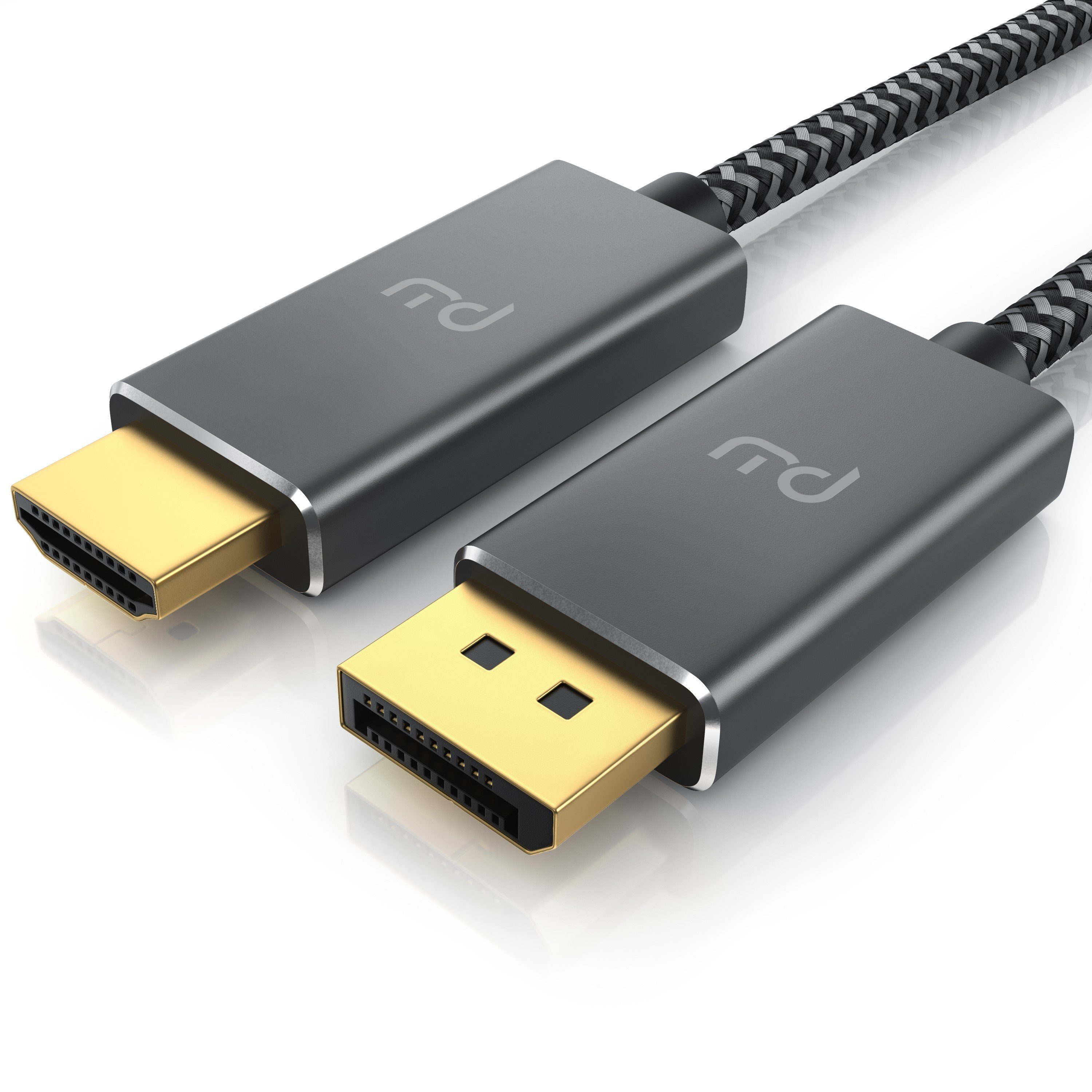 Primewire Audio- & Video-Kabel, DisplayPort, HDMI Typ A (200 cm), DP 1.2 zu HDMI 2.0 Adapterkabel 4k – UHD 3840 x 2160 @ 60 Hz - 2m