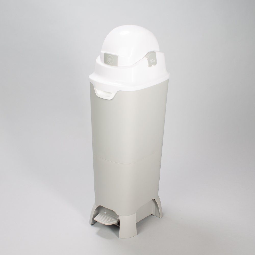Diaper Champ Windeleimer Geruchsdichter Windeleimer DiaperChamp ONE Maxi Handsfree mit Pedal, berührungslose Bedienung, normale Müllbeutel, ohne Nachfüllkassetten