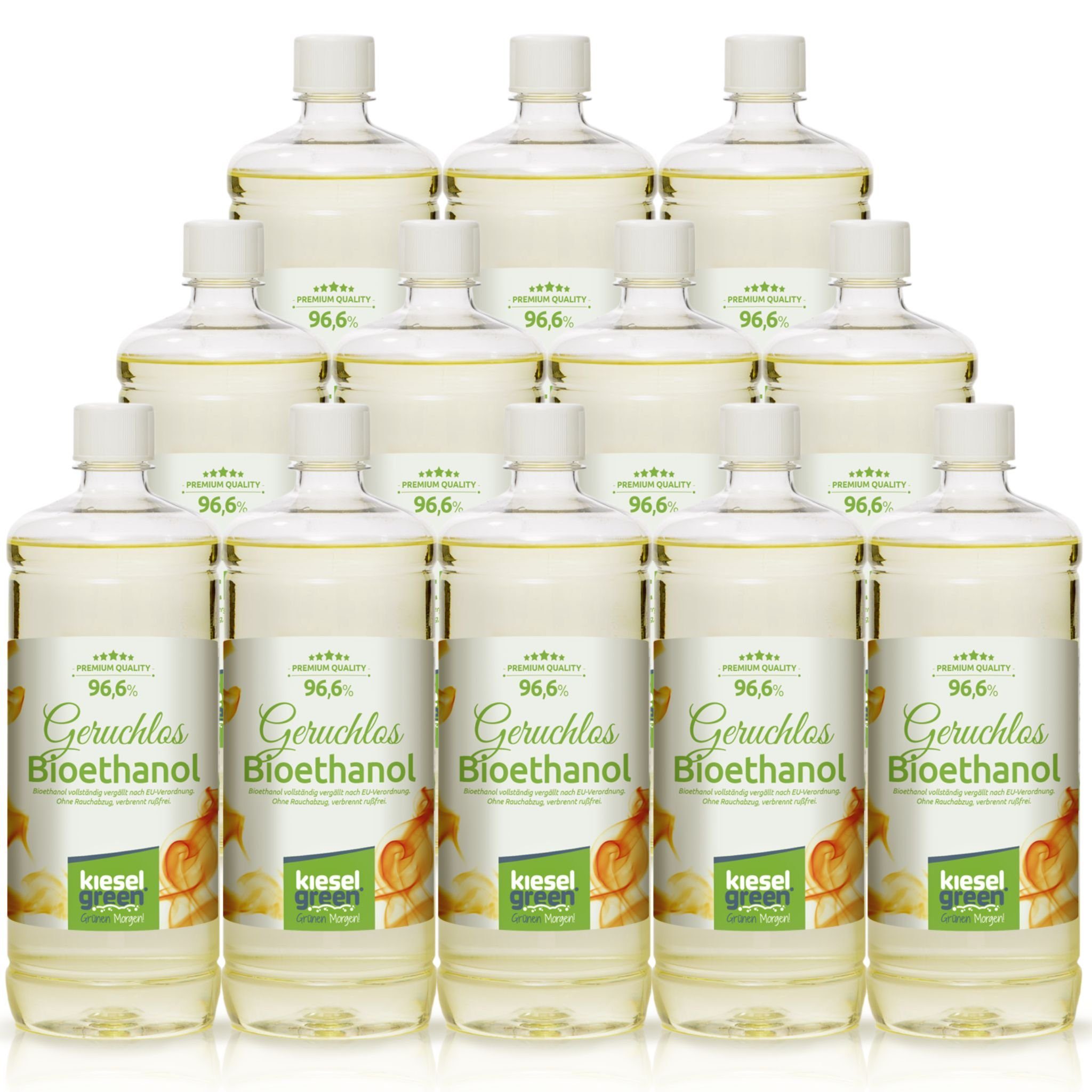 KieselGreen Bioethanol KieselGreen Bioethanol Flasche 12 x 1 Liter mit Duft günstig online kaufen