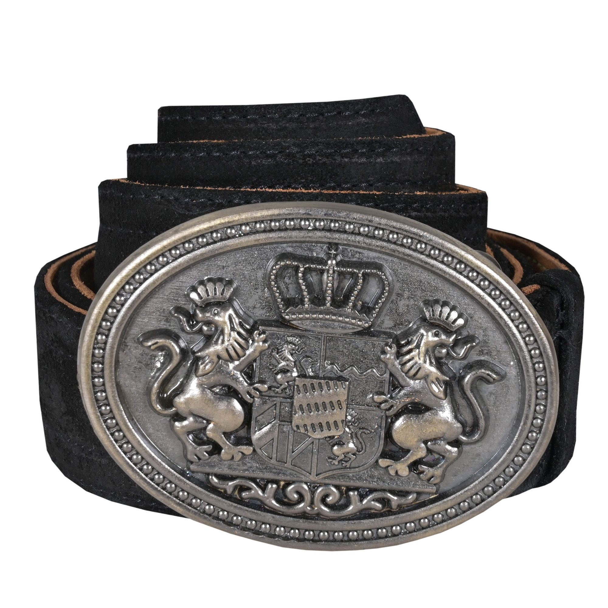 German Wear Ledergürtel GW1901-Gürtel Trachtengürtel aus Echtleder für Lederhosen mit Schnalle