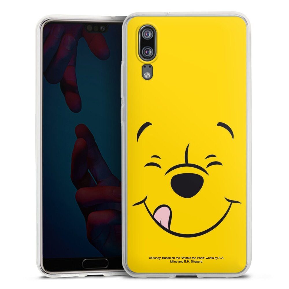 DeinDesign Handyhülle Winnie Puuh Offizielles Lizenzprodukt Disney Puuh Closeup, Huawei P20 Silikon Hülle Bumper Case Handy Schutzhülle