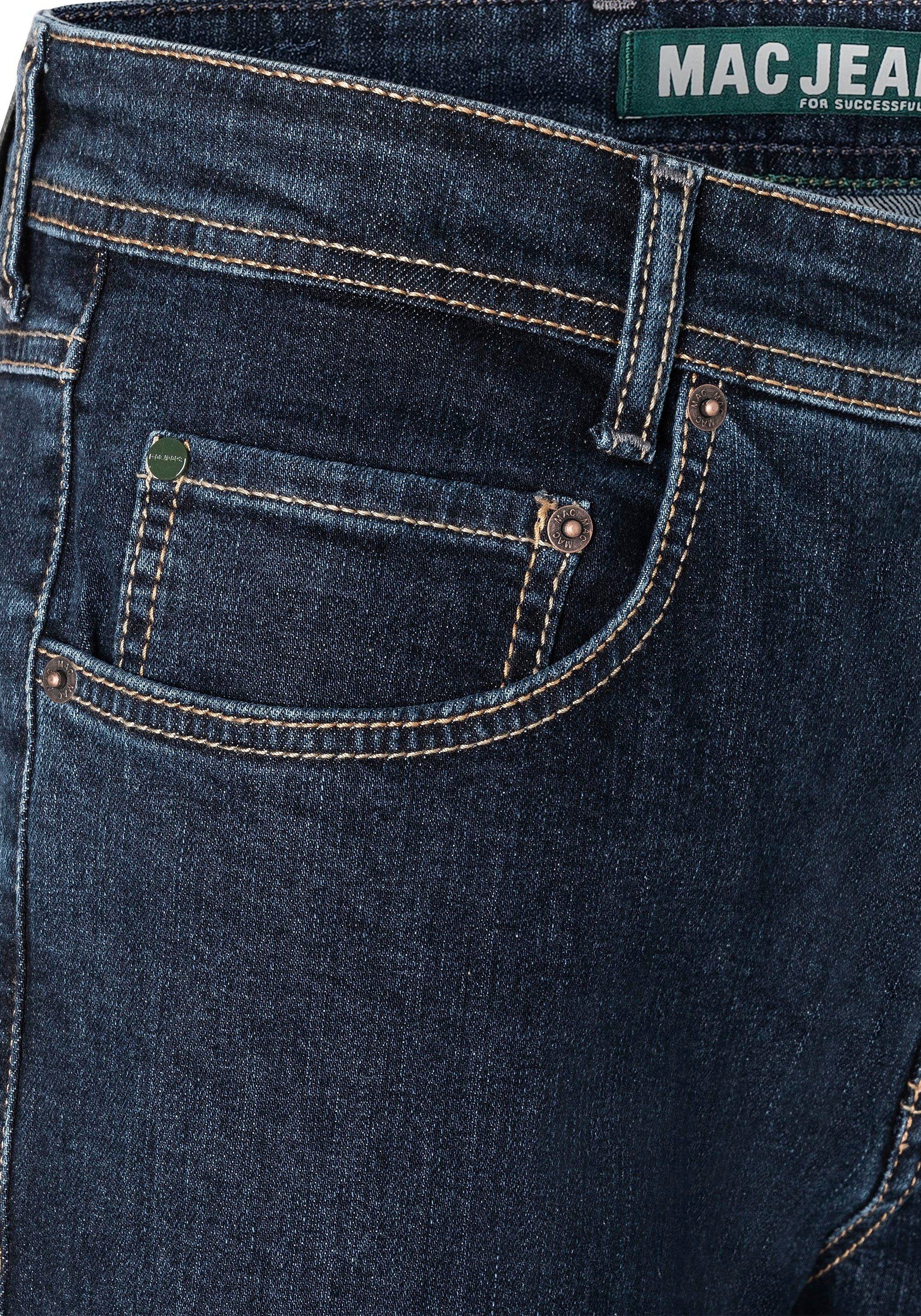 Optik, stonewash Stretch blue Arne in Straight-Jeans gepflegter mit MAC