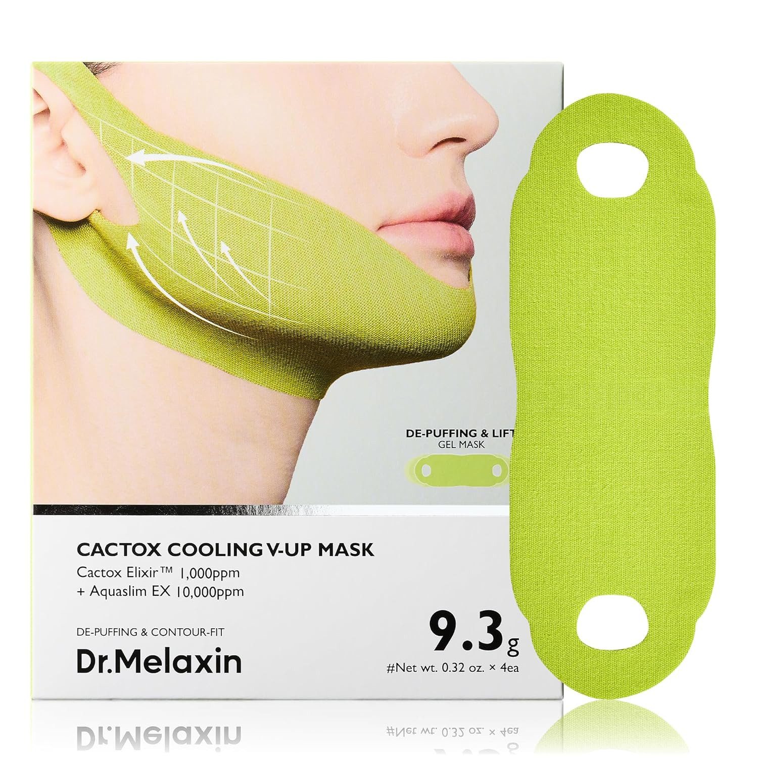 Dr.Melaxin Gesichtsmaske Cactox V-Lifting Mewing Band – Korean K-Beauty Beauty-Tool (Lifting-Band) mit Lifting-Spezialgewebe, V-Form, Ohrenschlaufen – Tragbares, V-Lifting-Band mit hochelastischem Spezialgewebe für eine sichtbar