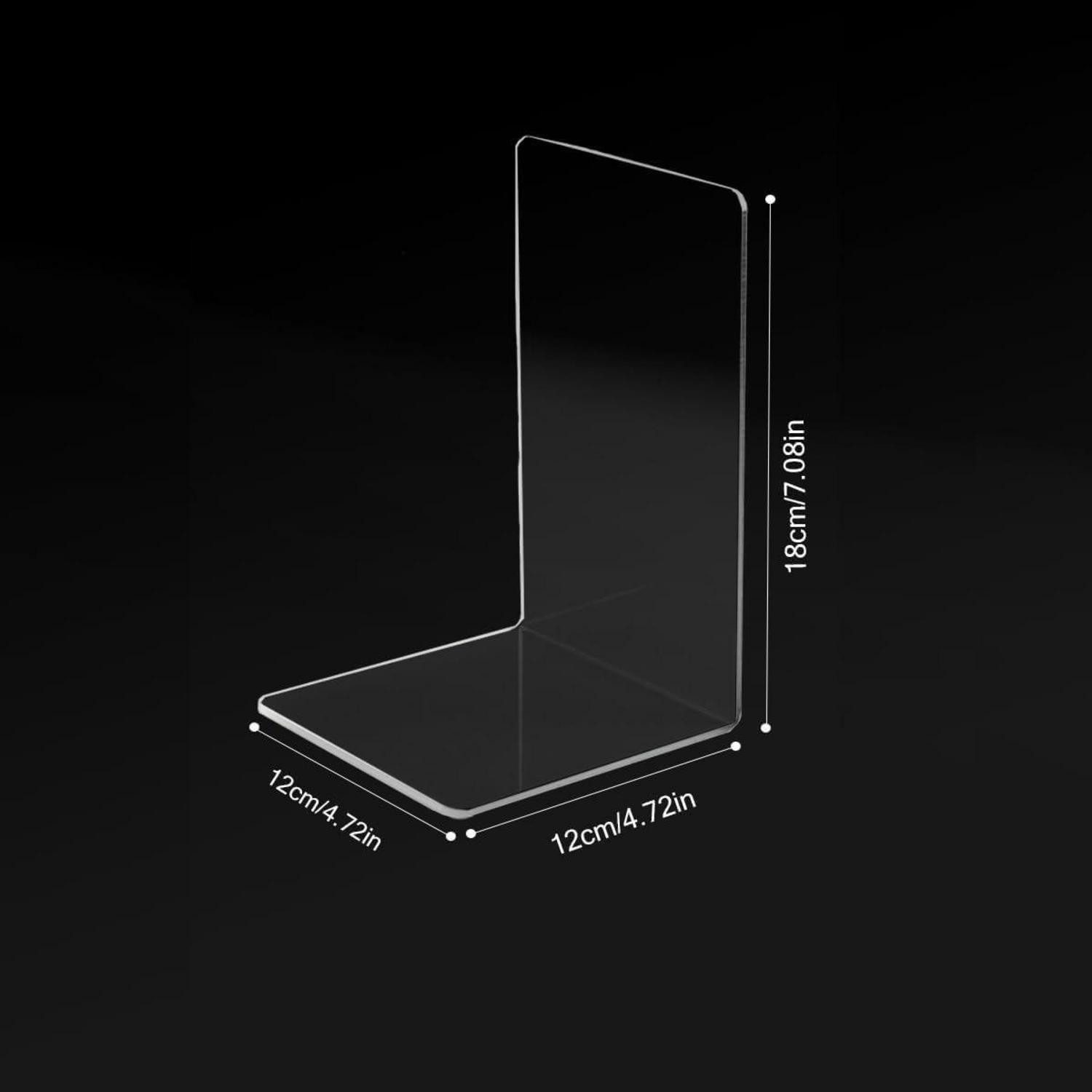 LuxusKollektion Buchstütze Buchstützen Acryl Transparent Bücherhalter Bookends Regal Bücherhalter