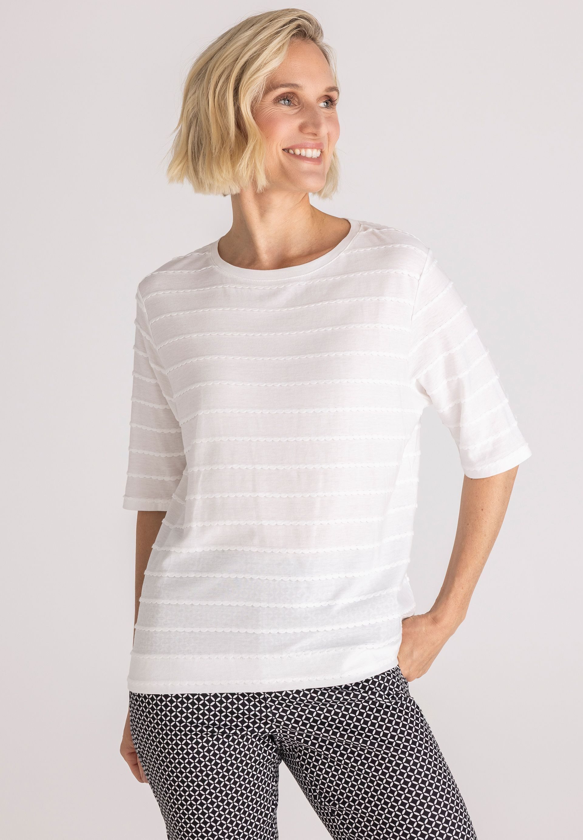 T-Shirt in Strukturoptik