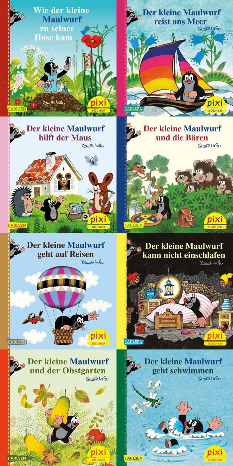 Pixi-8er-Set 256: Der kleine Maulwurf (8x1 Exemplar) / Zdeněk Miler, Simone Nettingsmeier