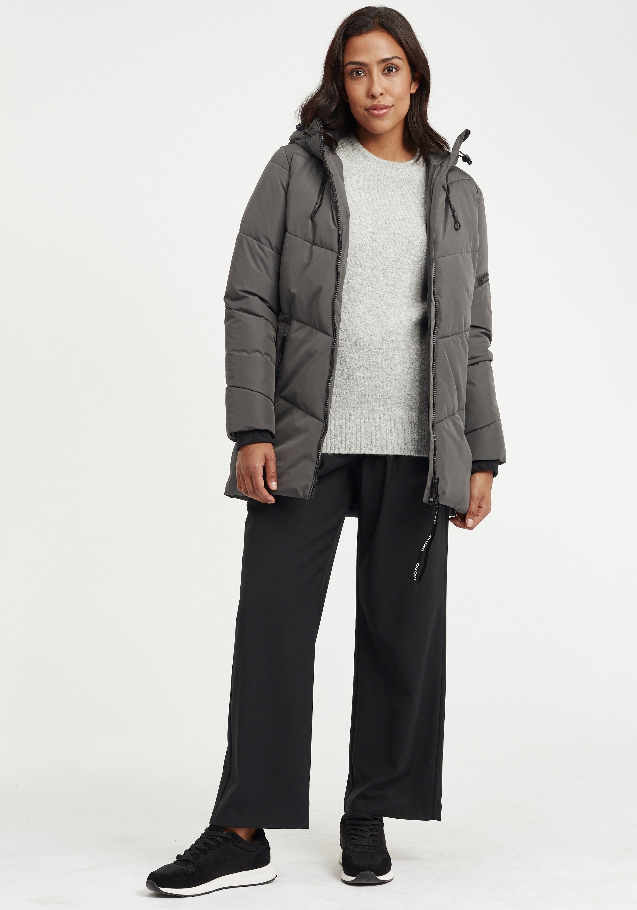 OXMO Steppjacke OXJunchen Steppjacke Parka mit Kapuze und praktischen Tasch günstig online kaufen