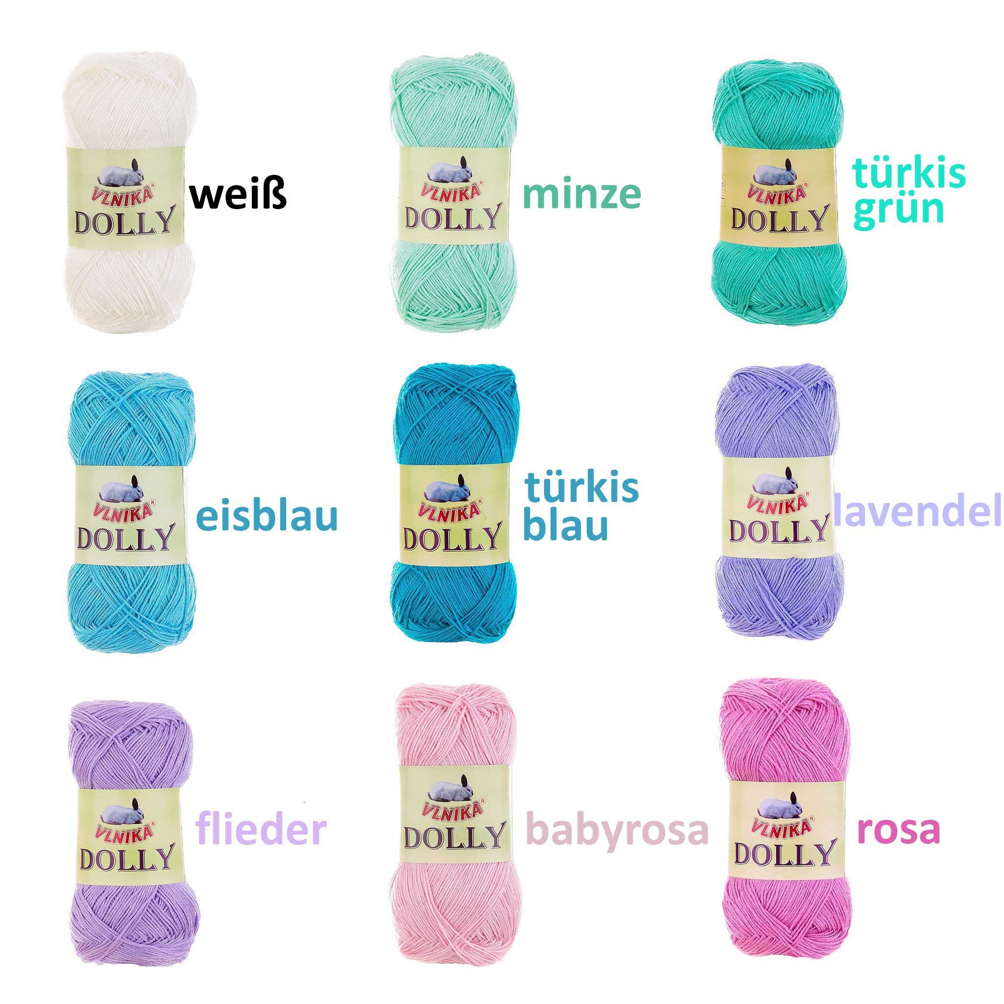 maDDma 5 x 100g Strickgarn Dolly Uni Häkelgarn Handstrickgarn Wolle Farbwahl Häkelwolle, 350 m (Sperpaket (5 x 100g Knäuel), pink – Bild 5 von 5