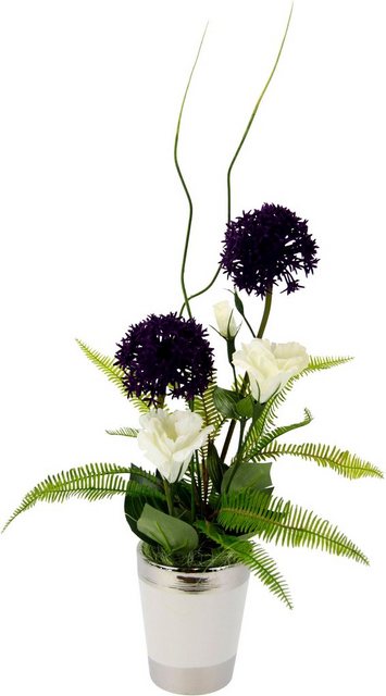 Kunstpflanze Allium/Lysianthus, I.GE.A., Höhe 46 cm, Arrangement im Topf-Otto