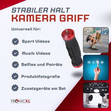 TronicXL Kamera Handgriff Grip Stabilisator mit 1/4" Gewinde für DSLR Kamera Kamera-Gimbal (Livestreaming, Foto, Video)