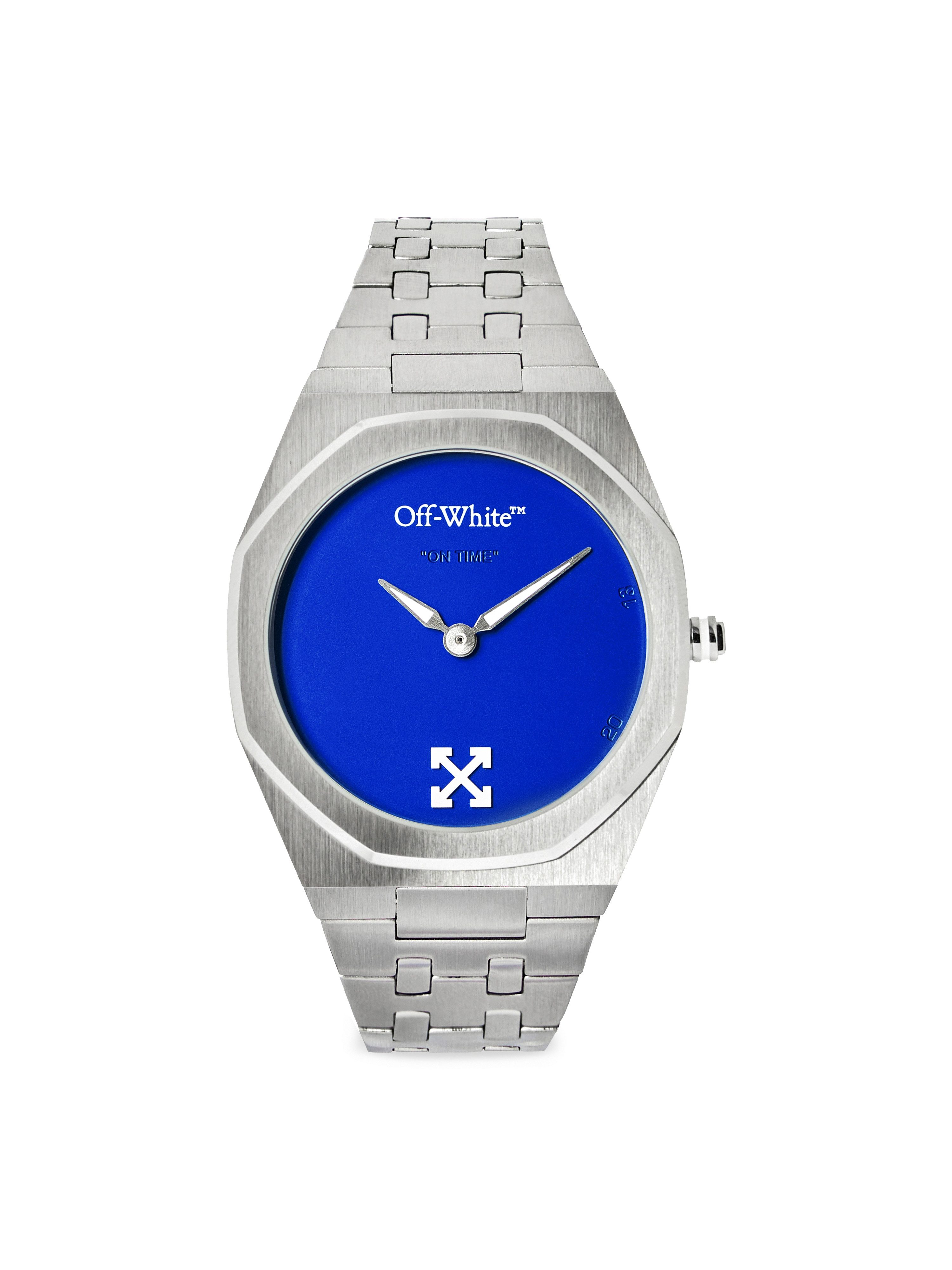 OFF-WHITE Quarzuhr ON TIME OW1G018M0025, Armbanduhr, Herrenuhr, Edelstahlarmband, analog