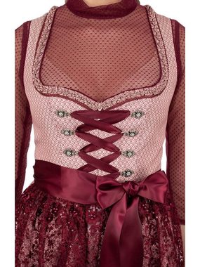 KRÜGER MADL & BUAM Trachtenkleid Mini Dirndl 2tlg. 50cm MARICA beere