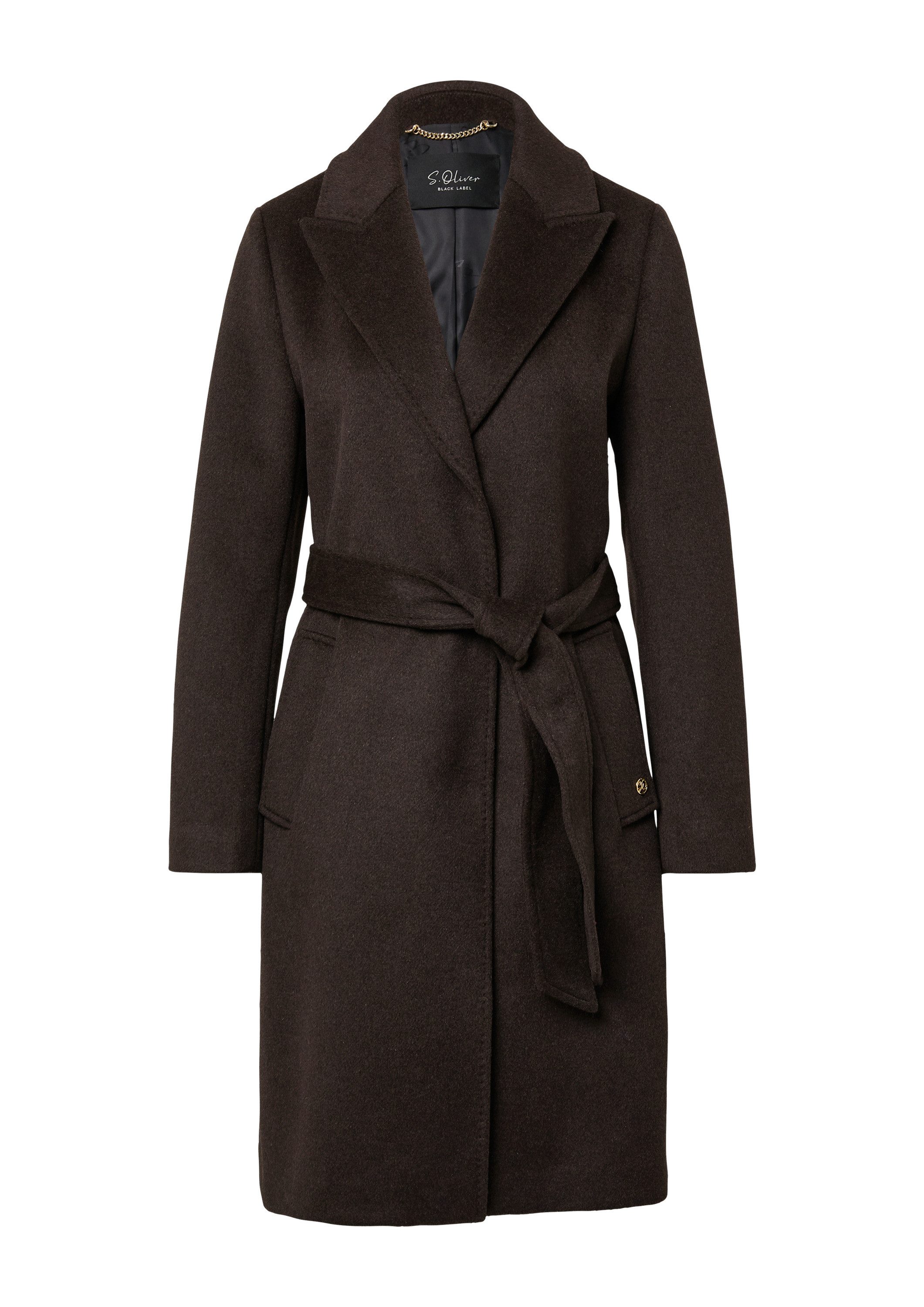 s.Oliver Funktionsmantel Outdoor-Mantel Mantel aus Wollmix mit Jacquard-Fut günstig online kaufen